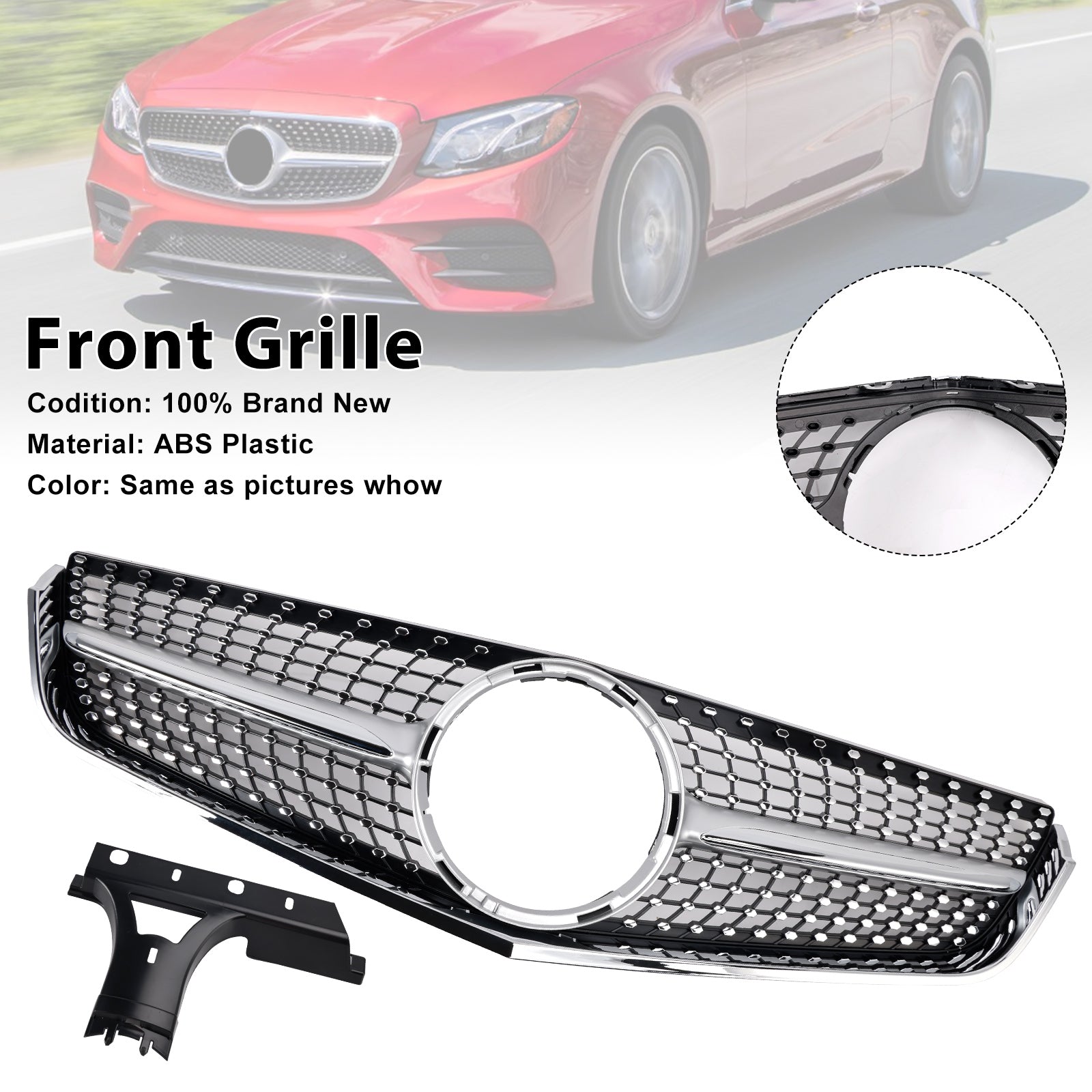 Front Grille fit 2009-2013 Mercedes W207 C207 E-Class Coupe Convertible AMG Generic