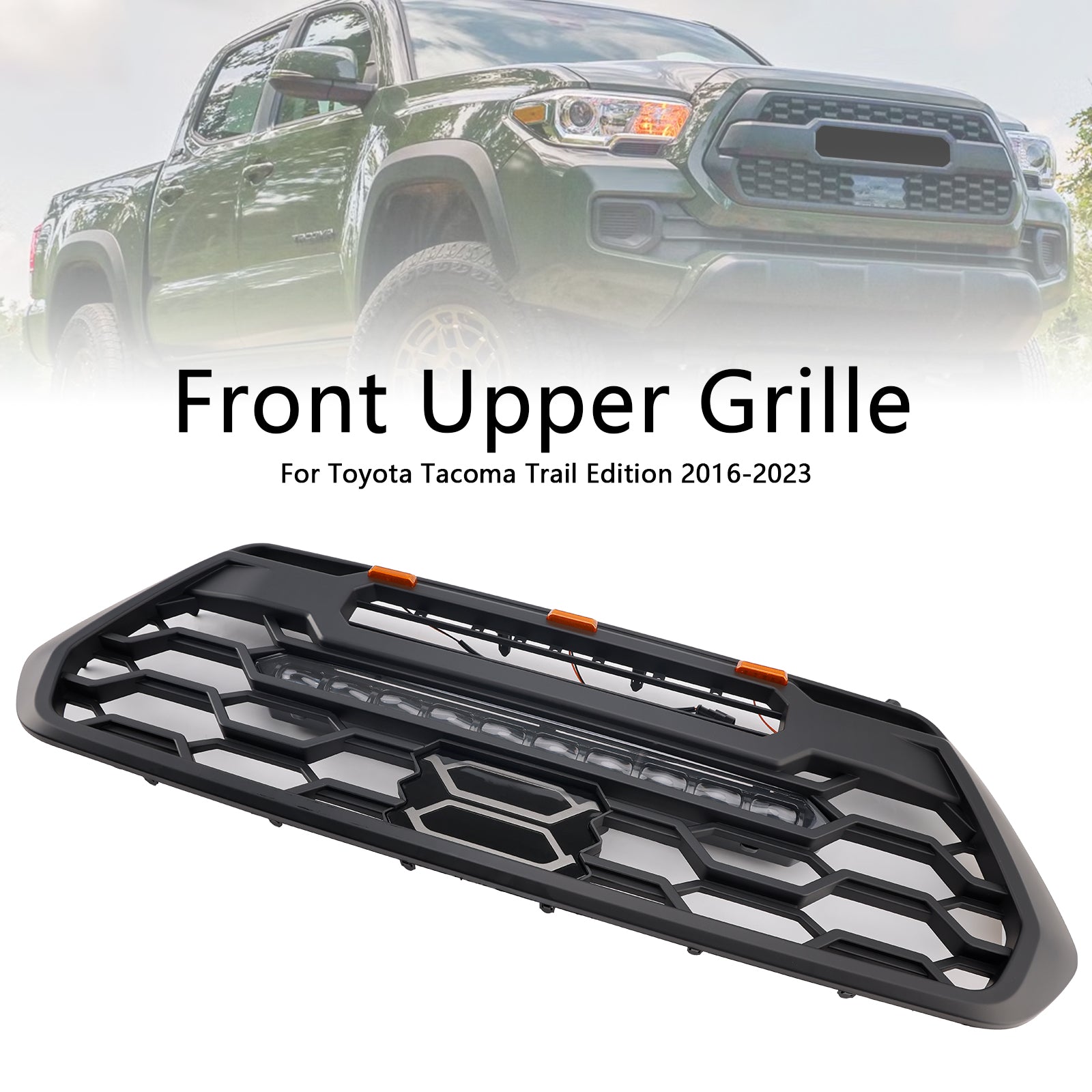 2016-2023 Toyota Tacoma W/ LED Light Front Bumper Grill Grille