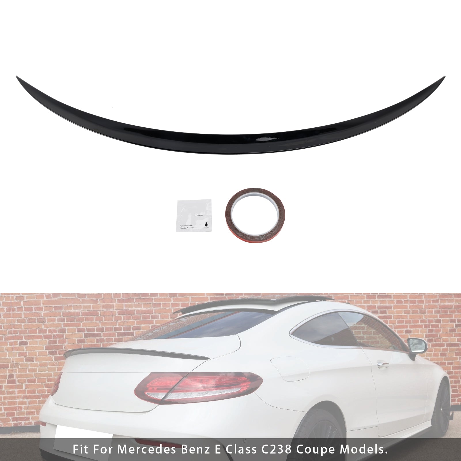 Gloss Black Rear Spoiler For Mercedes-Benz E-Class C238 W213 Coupe 16+ E63 Style