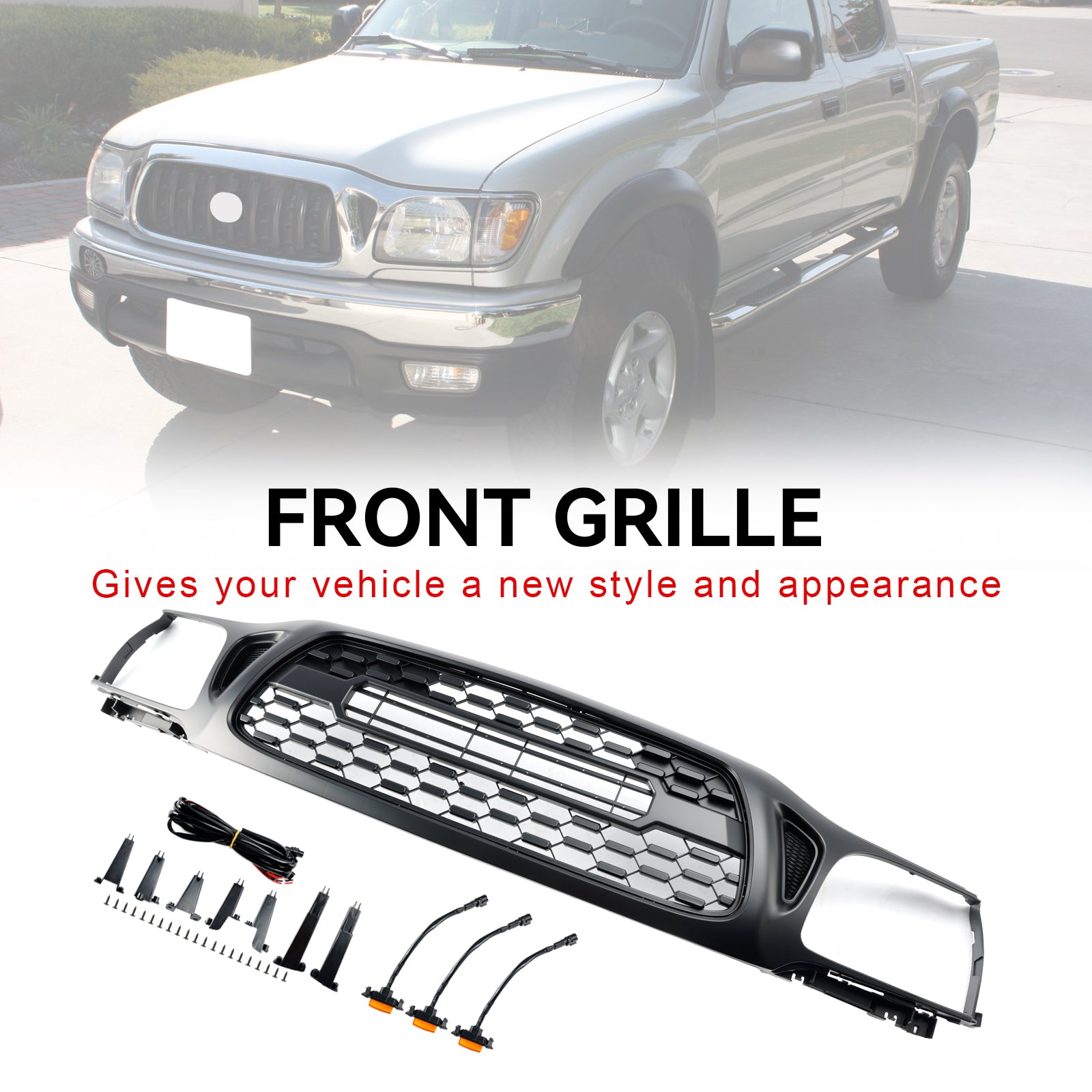 2001-2004 Toyota Tacoma TRD PRO Honeycomb Front Bumper Grille Grill