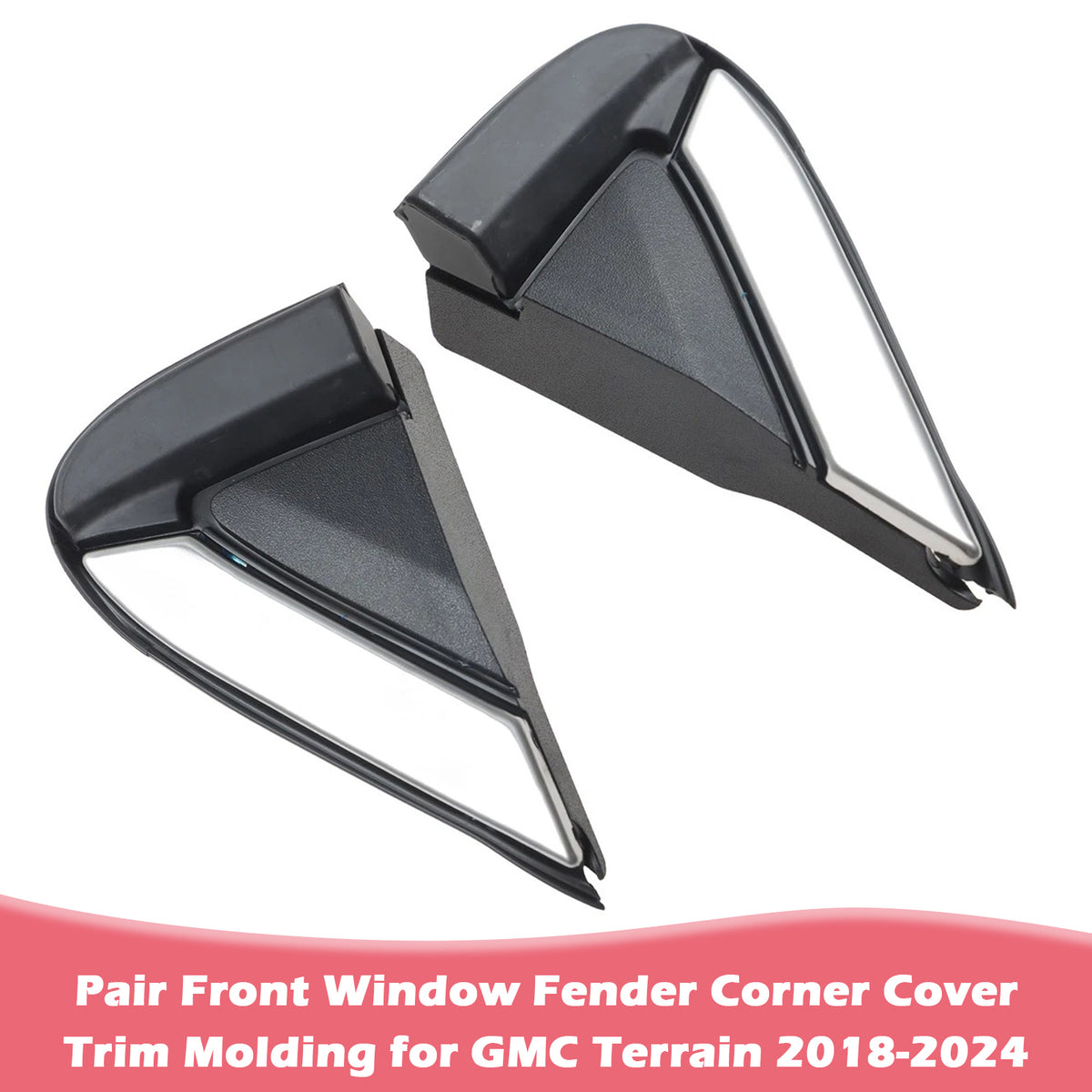 Pair Front Window Fender Corner Cover Trim Molding for GMC Terrain 2018-2024