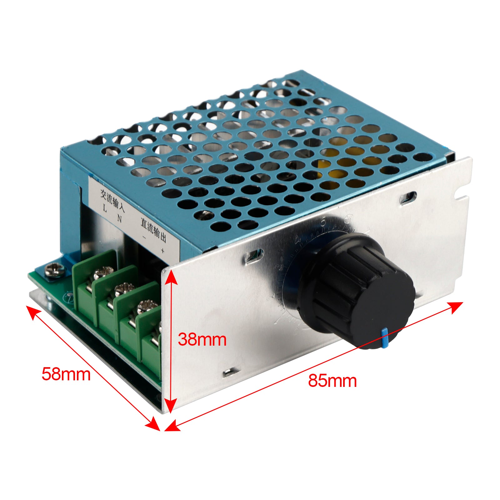 AC 220V 입력 노브 20A DC 220V 모터 속도 컨트롤러 레귤레이터 스위치