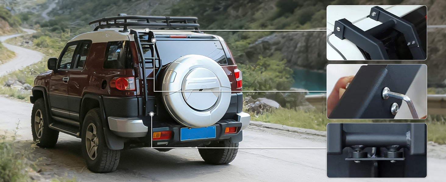 2007-2021 Toyota FJ Cruiser Rear Gate Ladder Kit Left Side