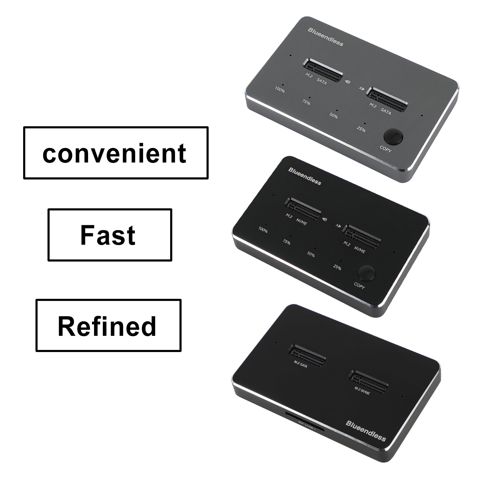 NVME SATA M.2 SSD Docking Station Duplicator SSD Solid State Drive Enclosure for US