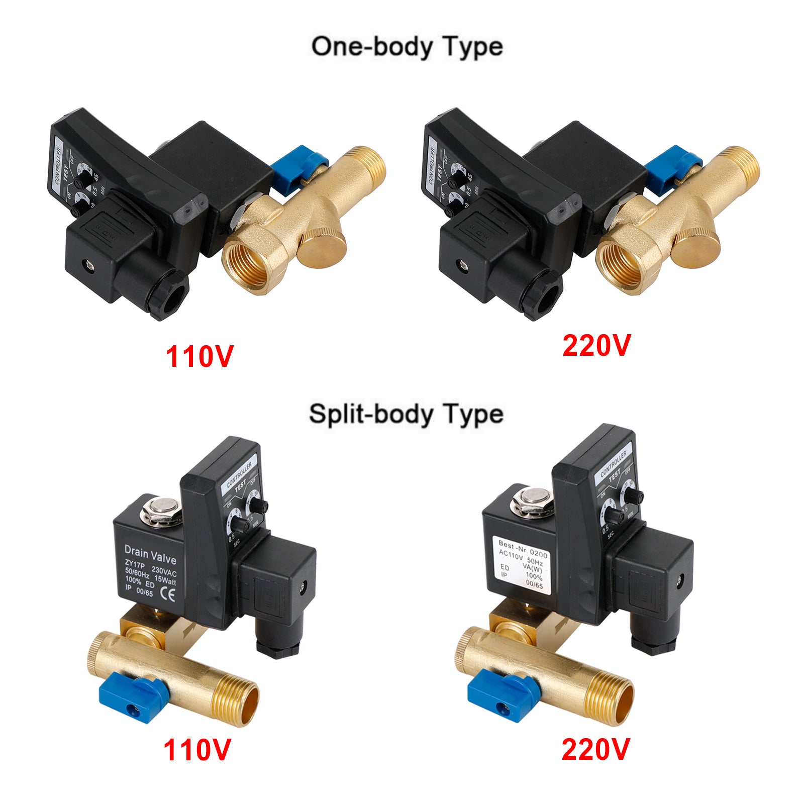 1/2" Automatic Electronic Timed Air Compressor Condensate Auto Drain Valve