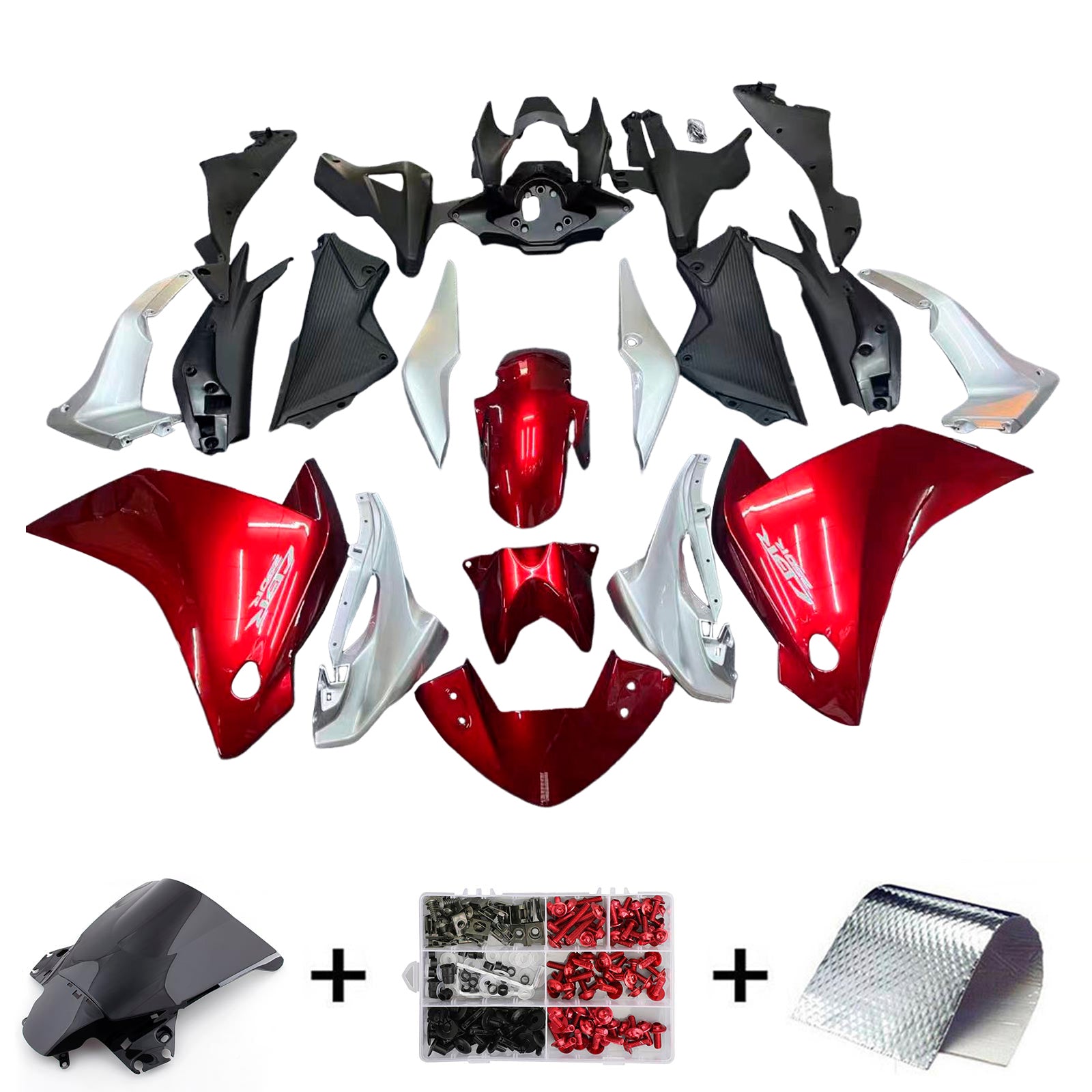 Fairings 2011-2015 Honda CBR250R Red Silver CBR  Generic