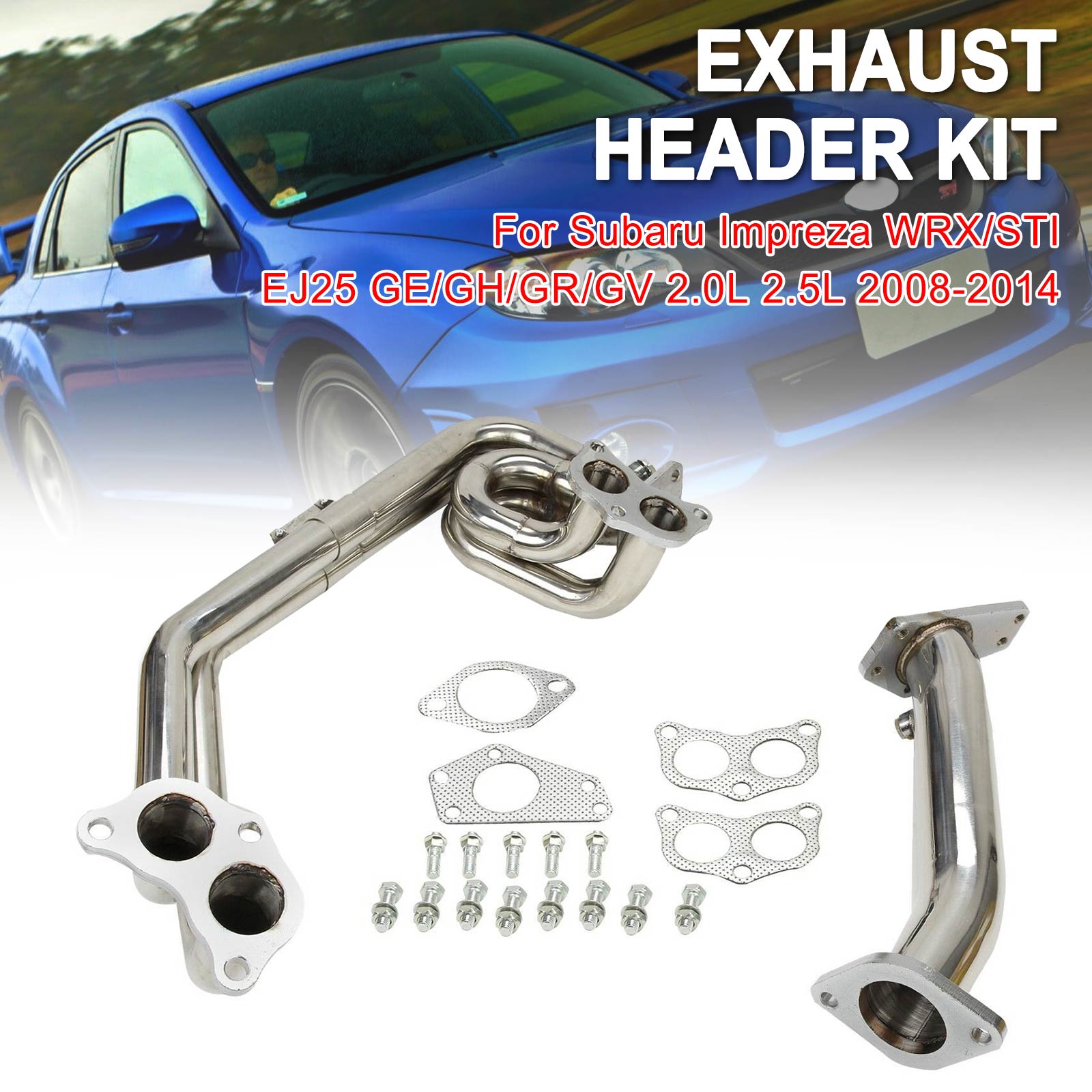 Exhaust Manifold Fit Subaru Impreza WRX STi GE/GH/GR/GV 2.0L 2.5L 2008-2014