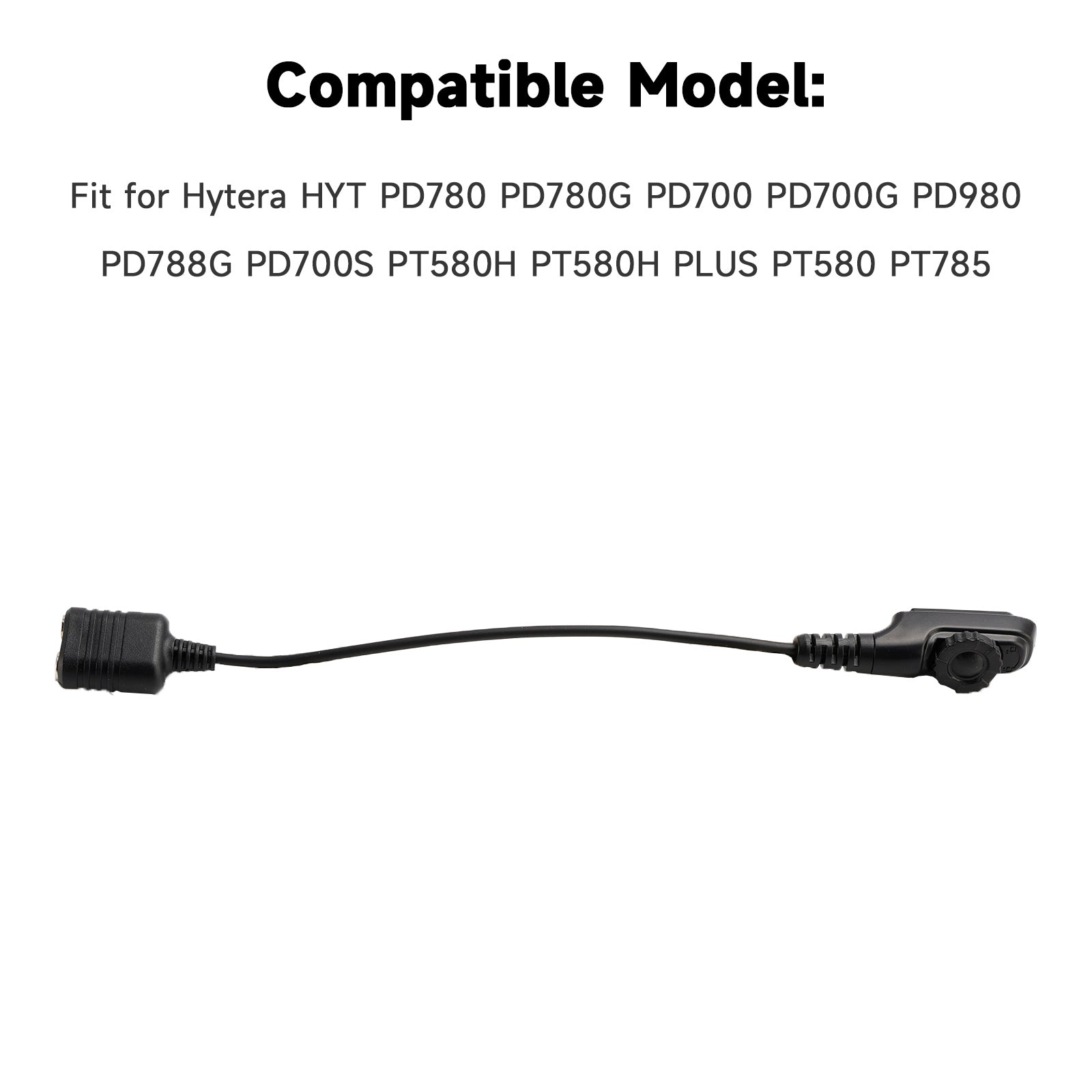 K Interface Headset Port Converter Cable for Hytera HYT PD780 PD700 PD980 PD788G