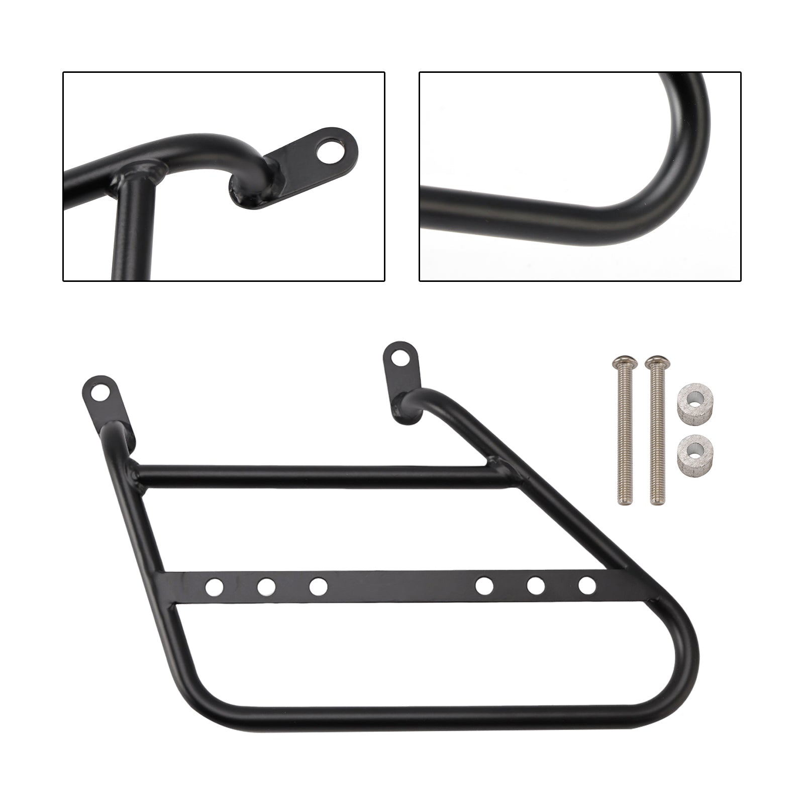 2021-2024 Roral Enfield Meteor 350 Luggage Rack Side Saddle Bag Mount Bracket Black