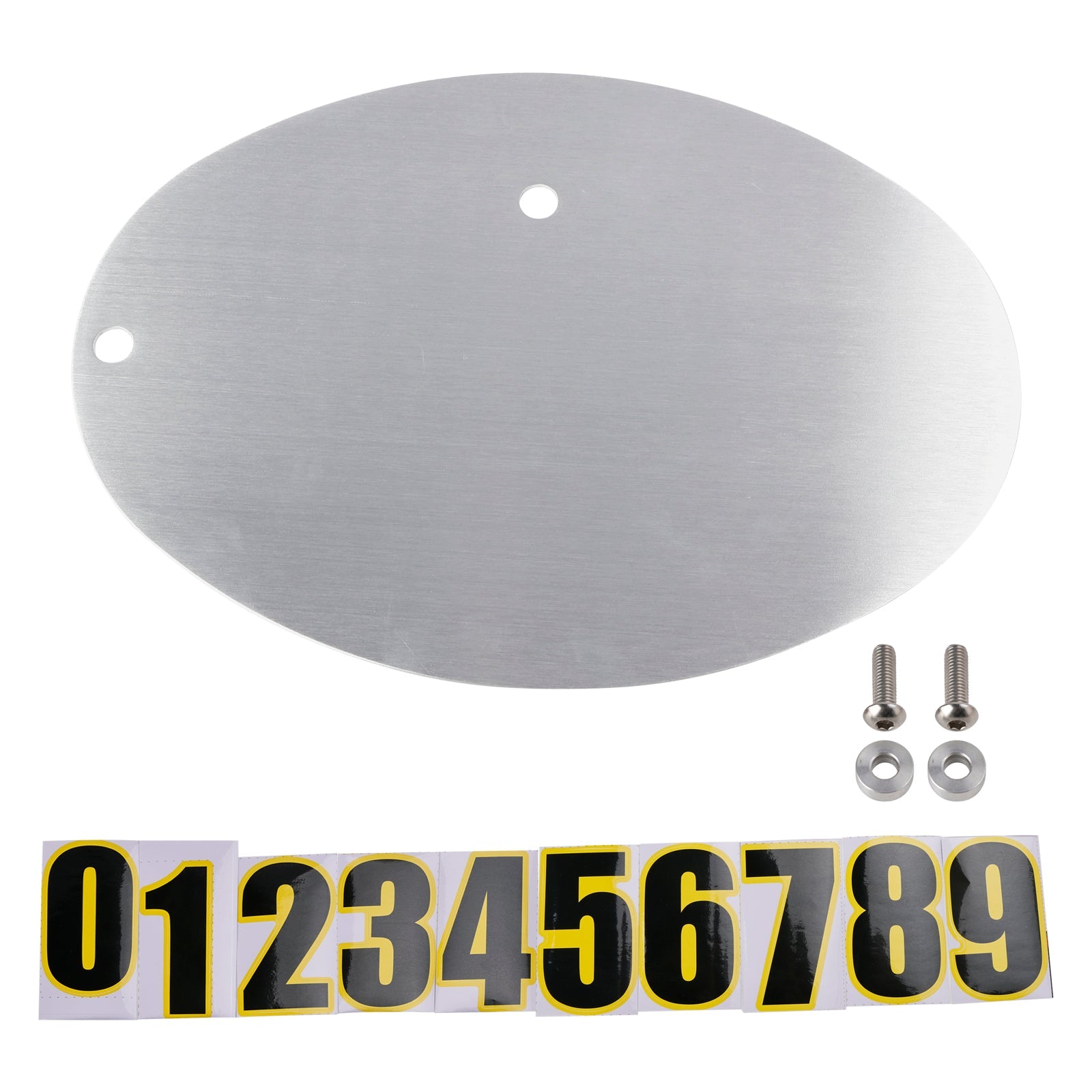 DIY Universal Motorcycle License Plate Aluminum Custom Oval Number Plate