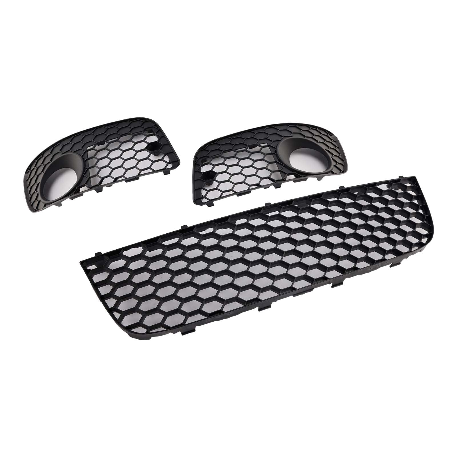 2006-2009 For VW GOLF MK5 GTI 3PCS Front Lower Bumper Grille + Fog Light Cover