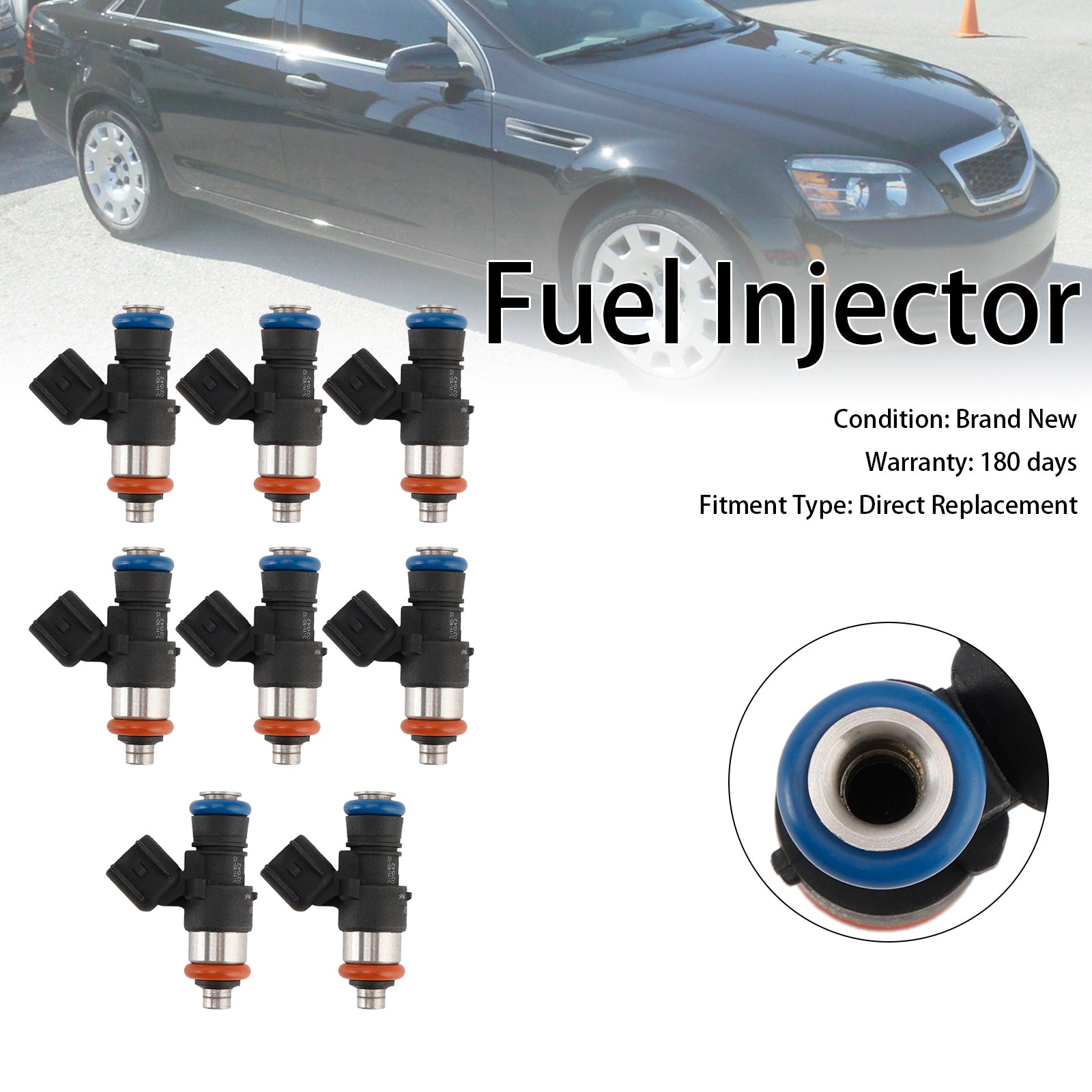 2011-2017 Chevrolet Caprice PPV 6.0L V8 8PCS Fuel Injector 12639221 0280158274