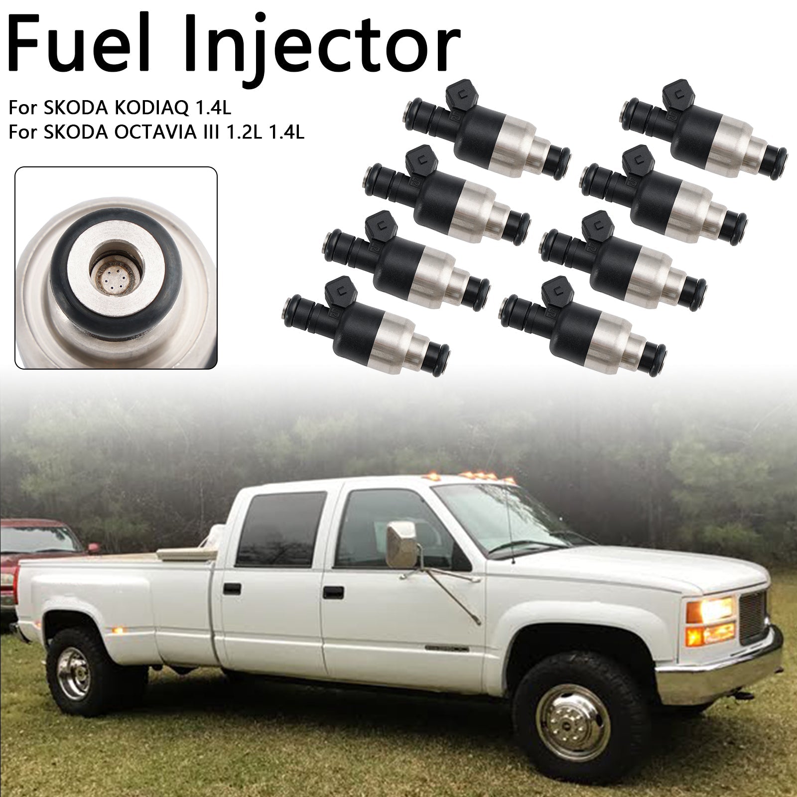8PCS Fuel Injector 17109596 Fit Chevrolet Fit GMC 7.4L V8 1996-2000 83211150