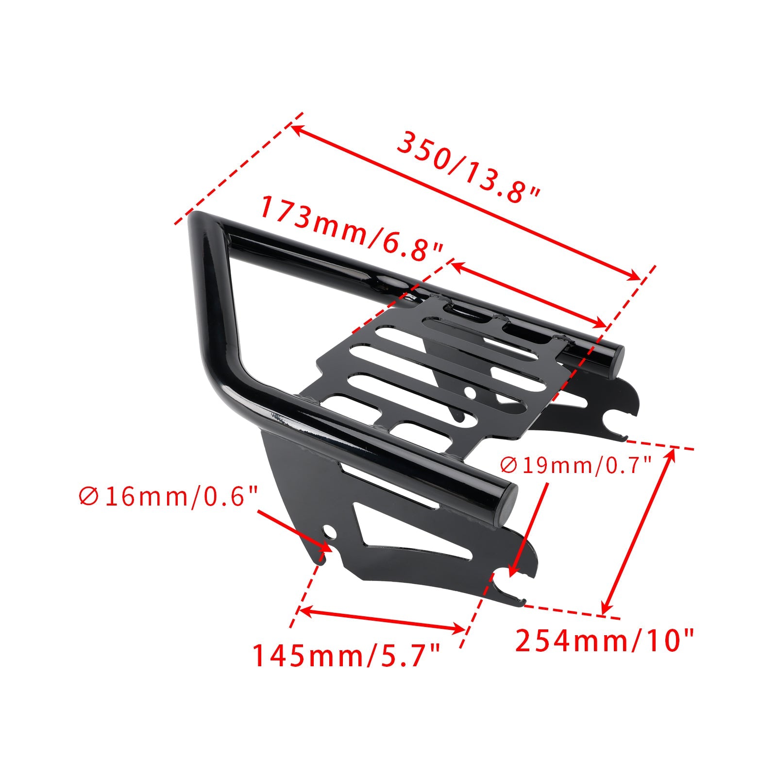 2009 Road Glide FLTR/I Detachable Mounting Luggage Rack Black