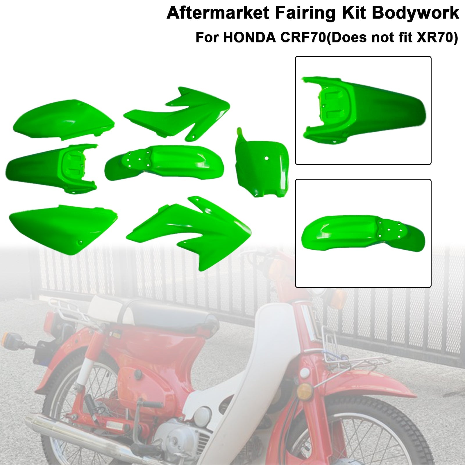 HONDA CRF70 DIRT BIKE Body Plastic Kit Fender Fairing