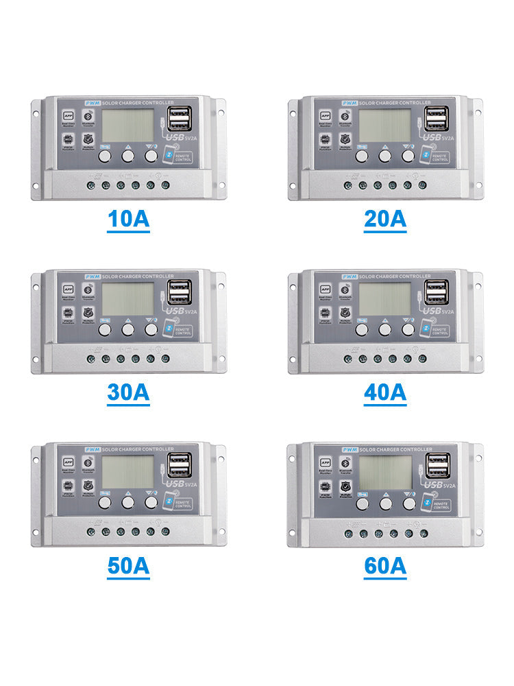 10A-60A PWM Solar Controller Mobile APP Intelligent Control Solar Controller