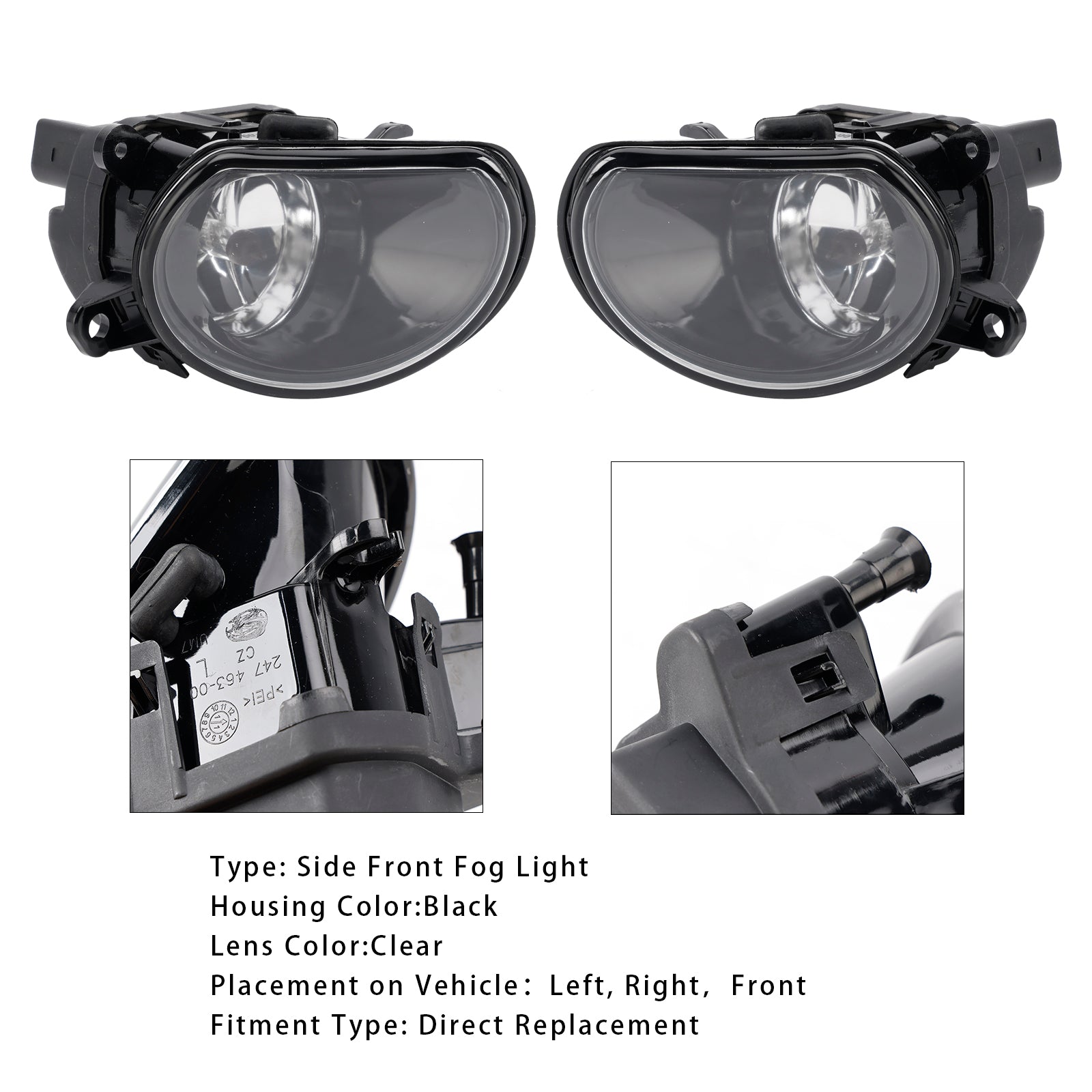 2004-2007 Audi  A8 D3 Pair Side Front Bumper Fog Light 4E0941700A