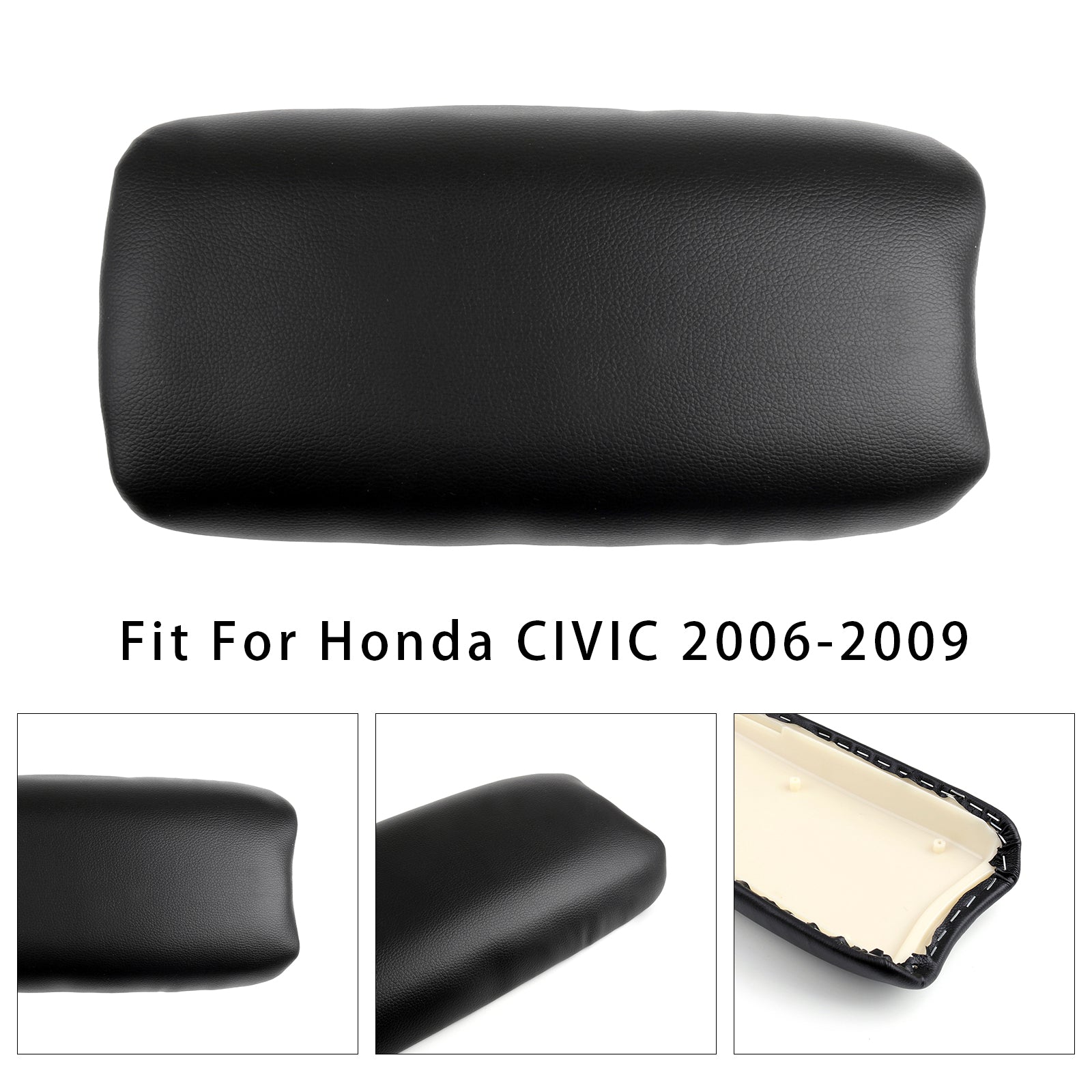 2006-2009 Honda CIVIC Black Leather Armrest Centre Console Lid