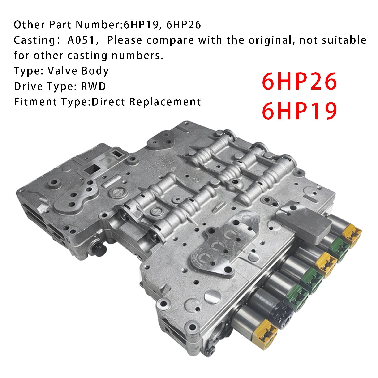 6HP26 6HP19 Valve Body #A051 For BMW AUDI VW Jaguar Hyundai Lincoln 545i 760i