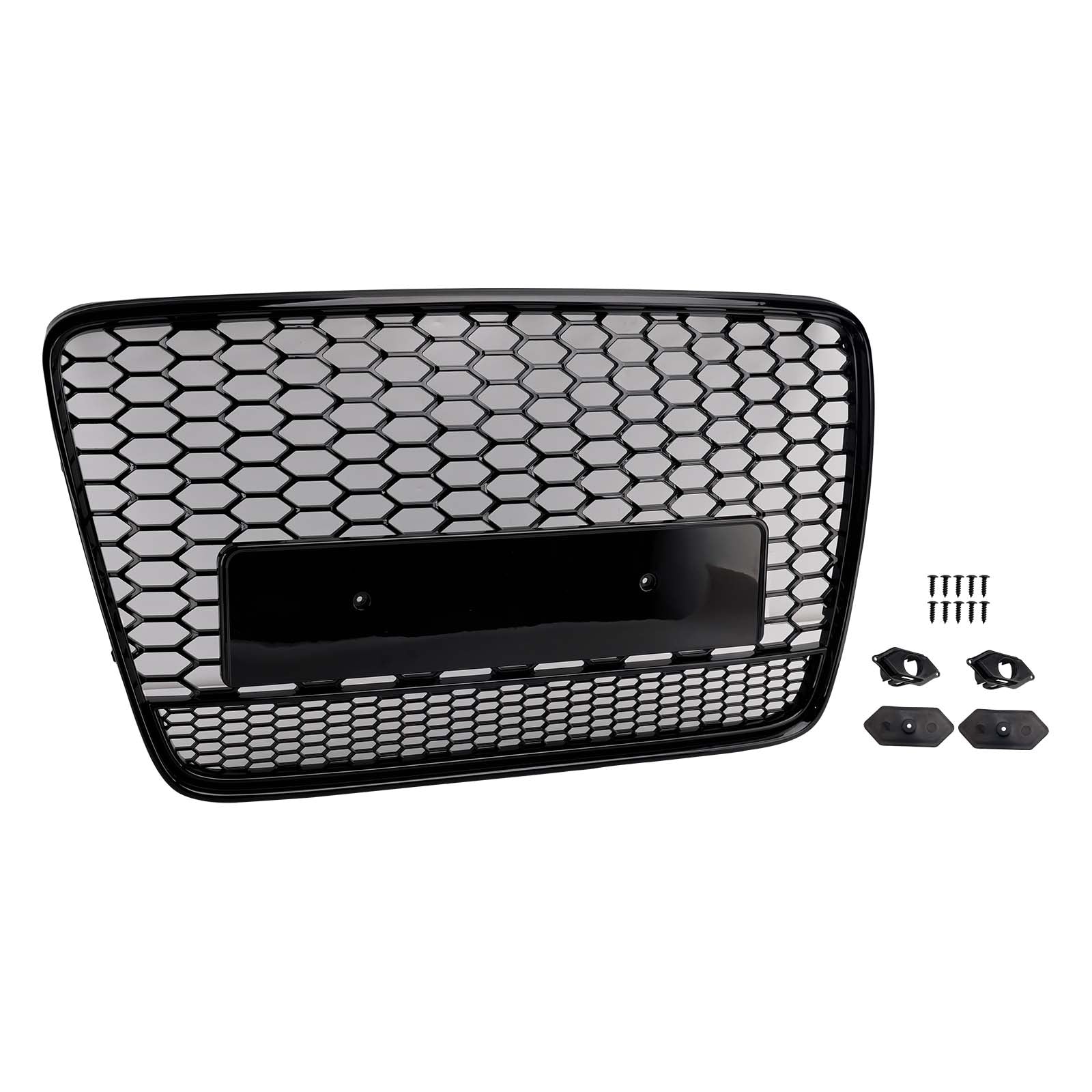 2005-2015 Fit for Audi Q7 Gloss Black Front Bumper Radiator Vent Mesh Grill Grille