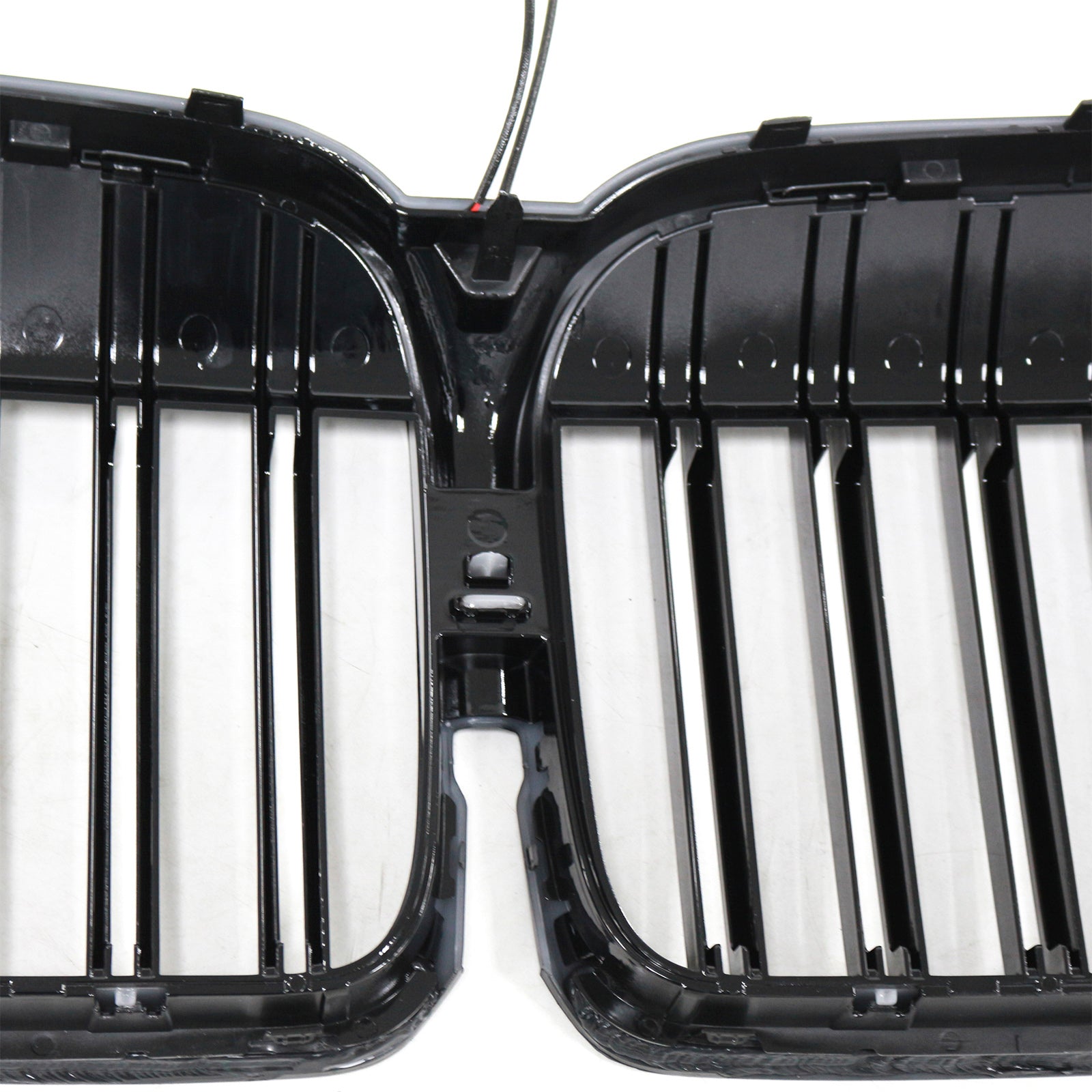 Double Slat Gloss Black Front Grill Grille Fit BMW 7 Series G11 G12 2019-2022