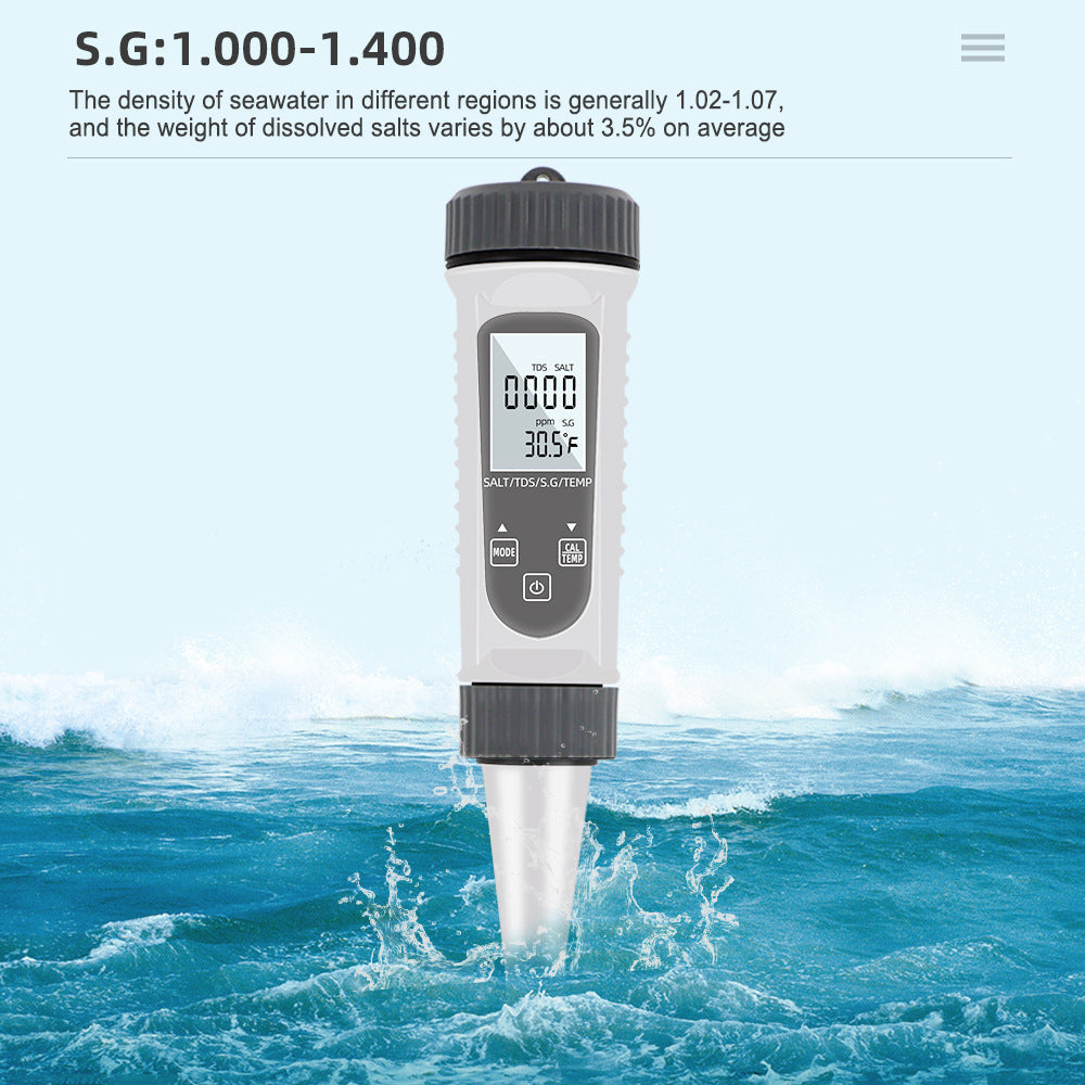 4In1 EC/S.G/TEMP/Salinity Meter Digital Water Quality Monitor Tester Test Tool