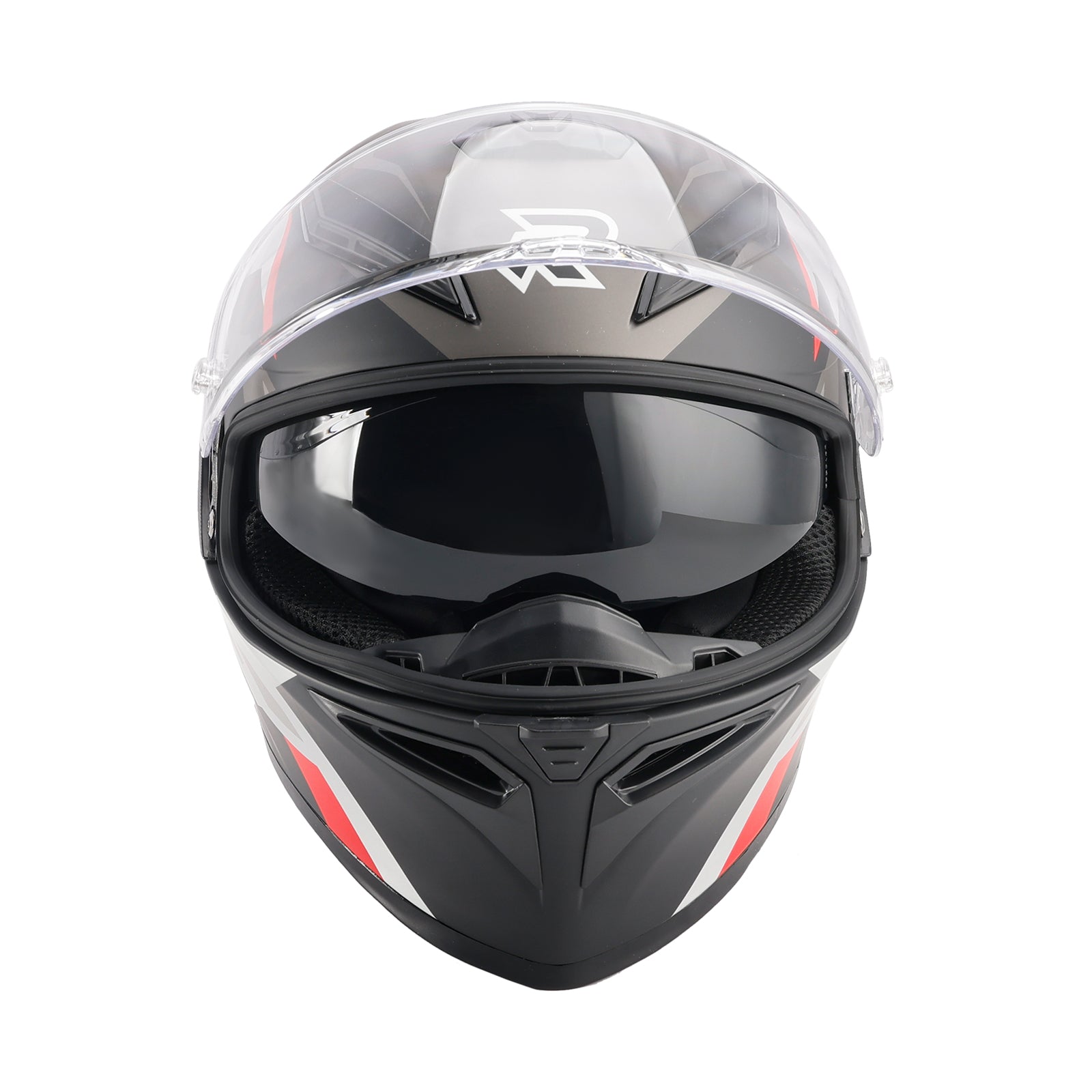 DOT Motorcycle Helmet Adult Street Full Face Red Black