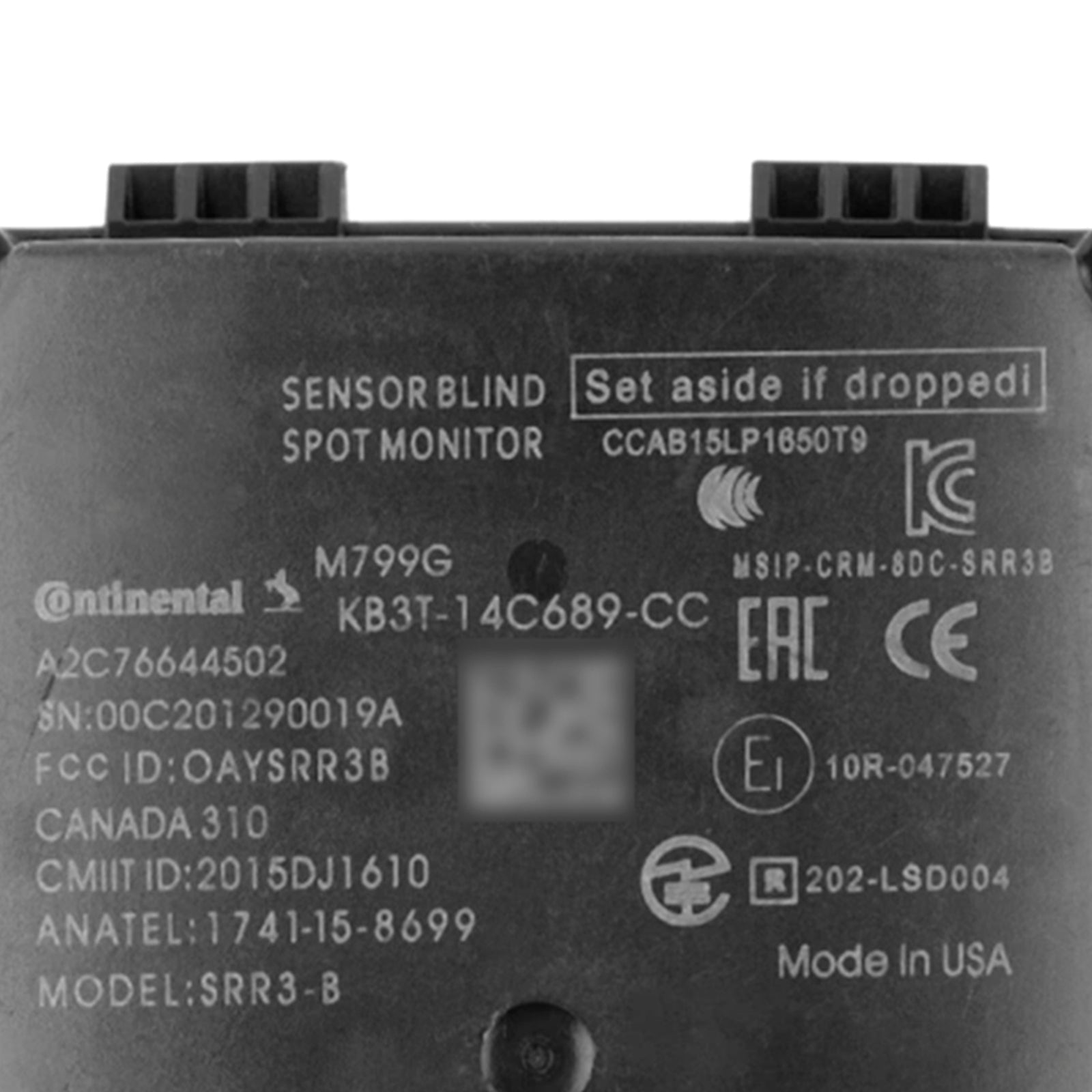 2019-2020 Ford Ranger Rear Blind Spot Radar Sensor KB3Z-14C689-B