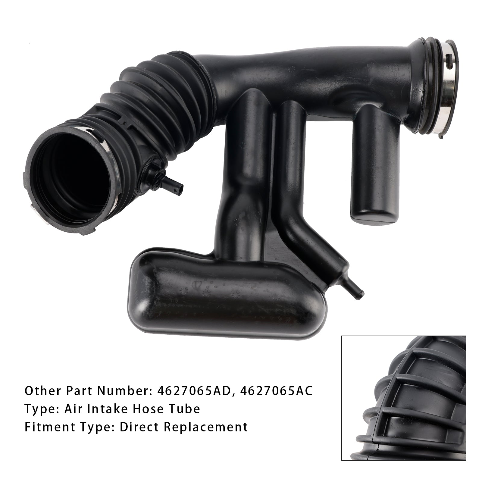 2012-2018 Jeep Wrangler JK 3.6L Air Intake Hose Tube  4627065AD 4627065AC