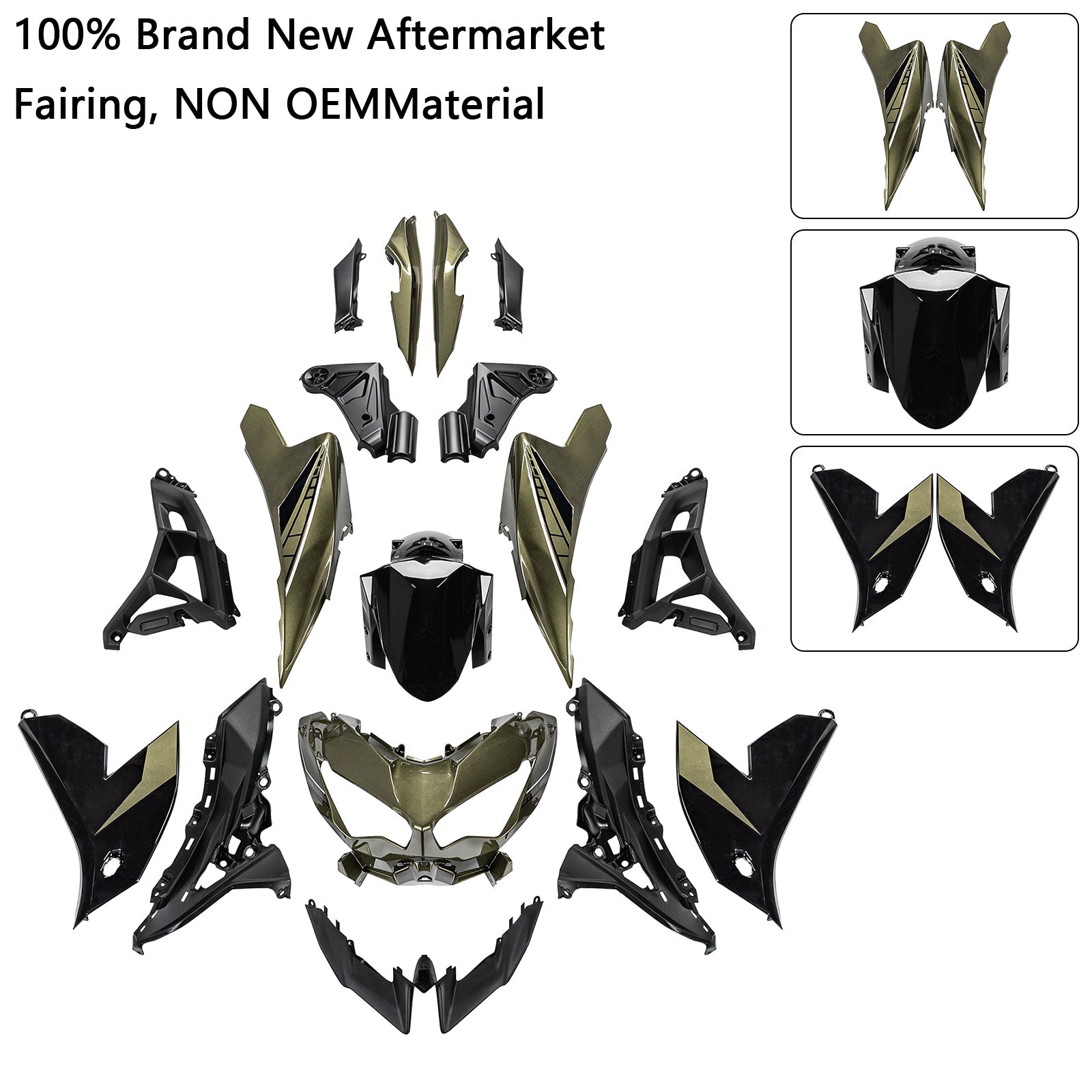 Injection ABS Bodywork Fairing Kit For Kawasaki VERSYS 650 KLE 2022-2024 06#