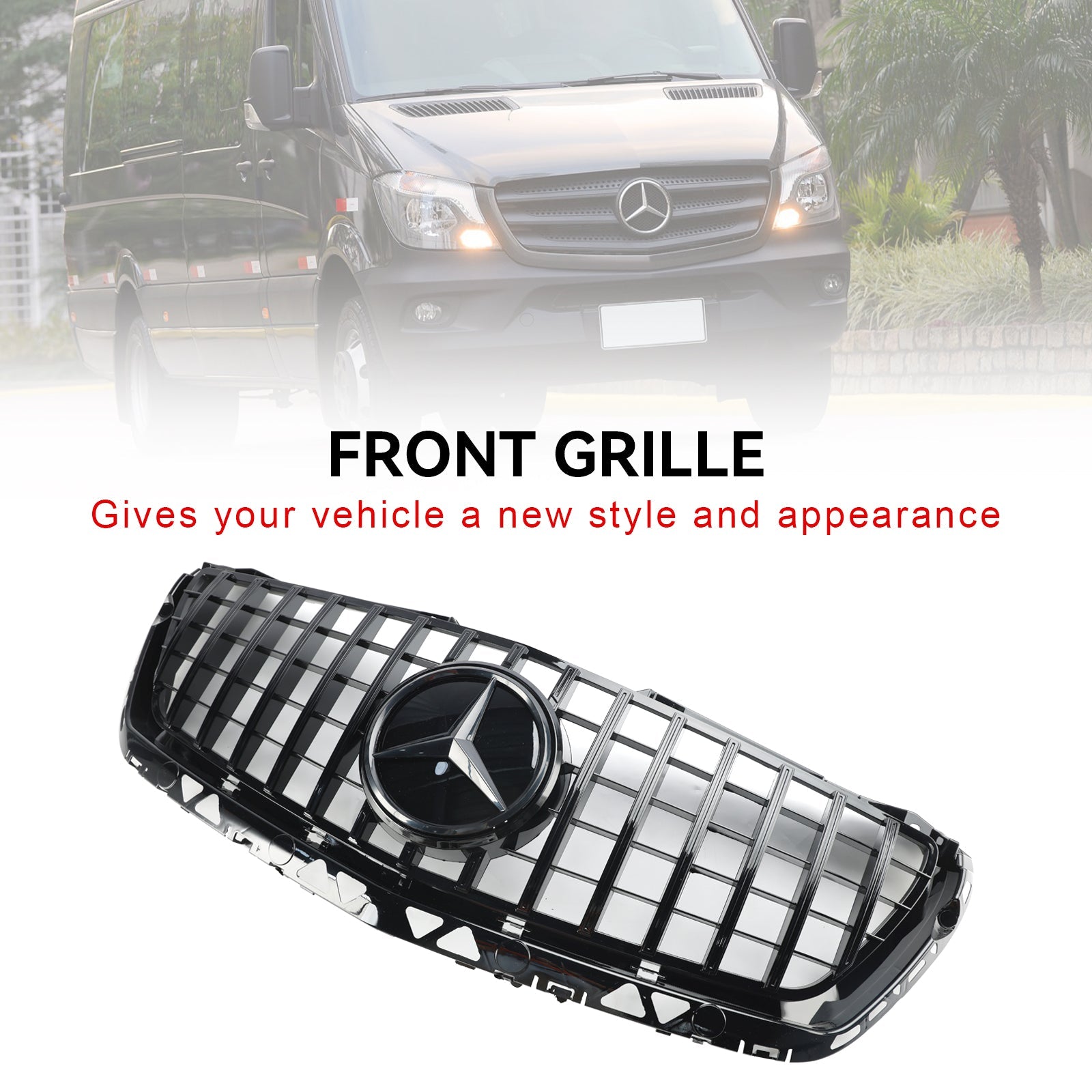 Mercedes Benz Sprinter W906 2014-2018 Black Front Bumper Grille Grill