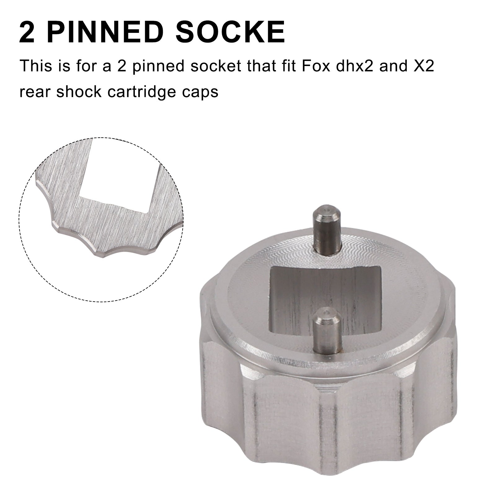 2016-2020 2 Pin Shock Cartridge Cap Tool/socket-Like #398-00-417 For Fox X2/DHx2