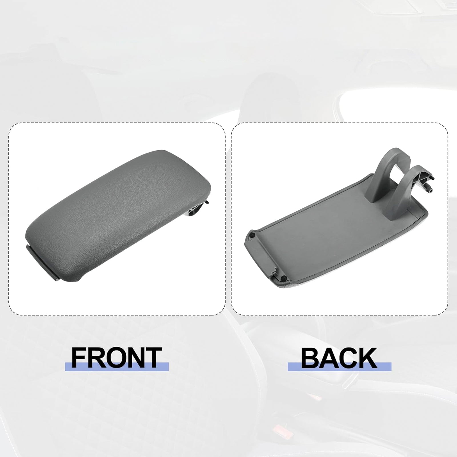 2001-2008 Audi A4 B6 B7 Gray Leather Armrest Centre Console Lid 8E0864245E