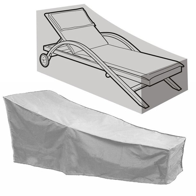 Silver Sun Lounge Chair Dust Oxford Outdoor Garden Furniture Cover Waterproof