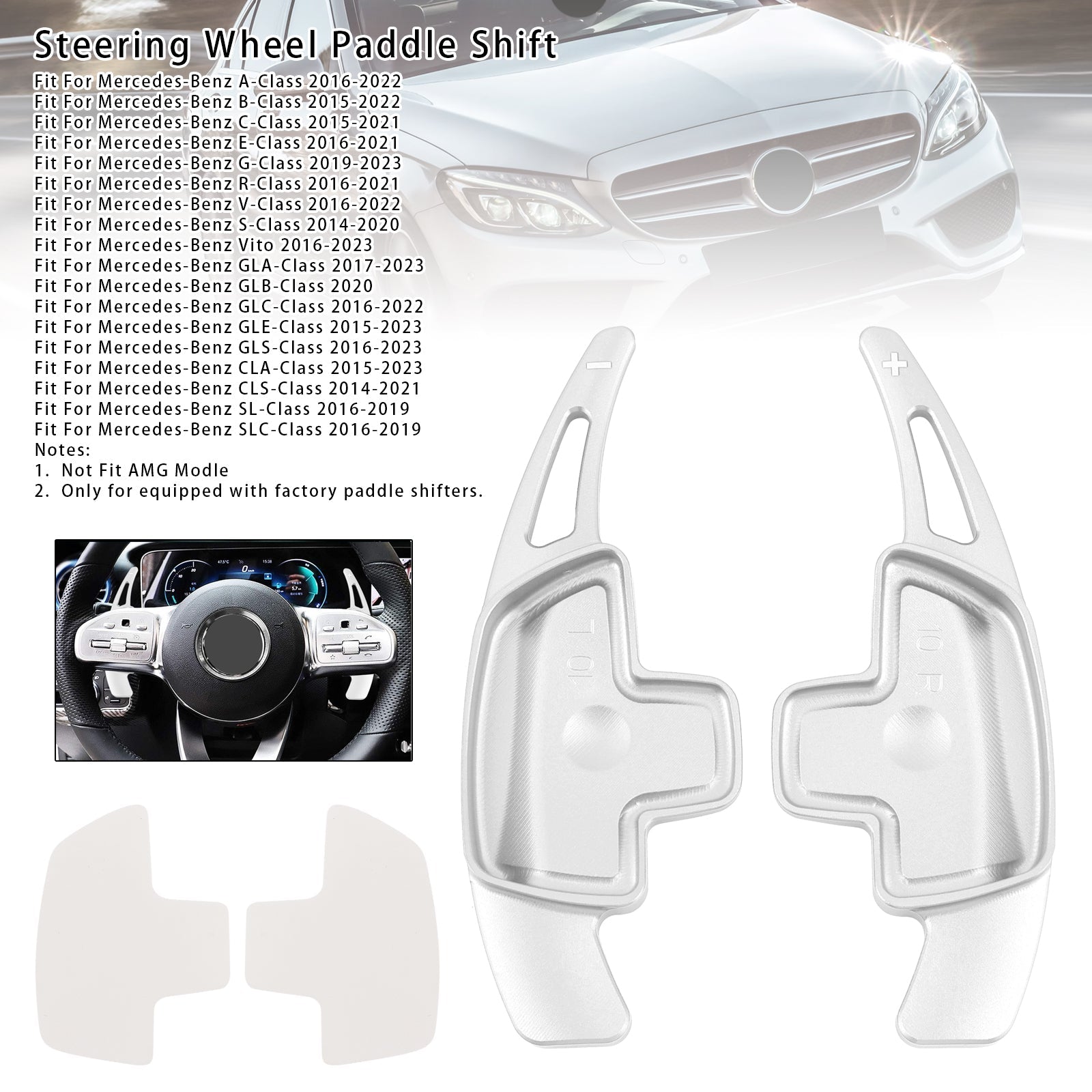 Steering Wheel Paddle Shifter For Benz C GLC E 2015-2022