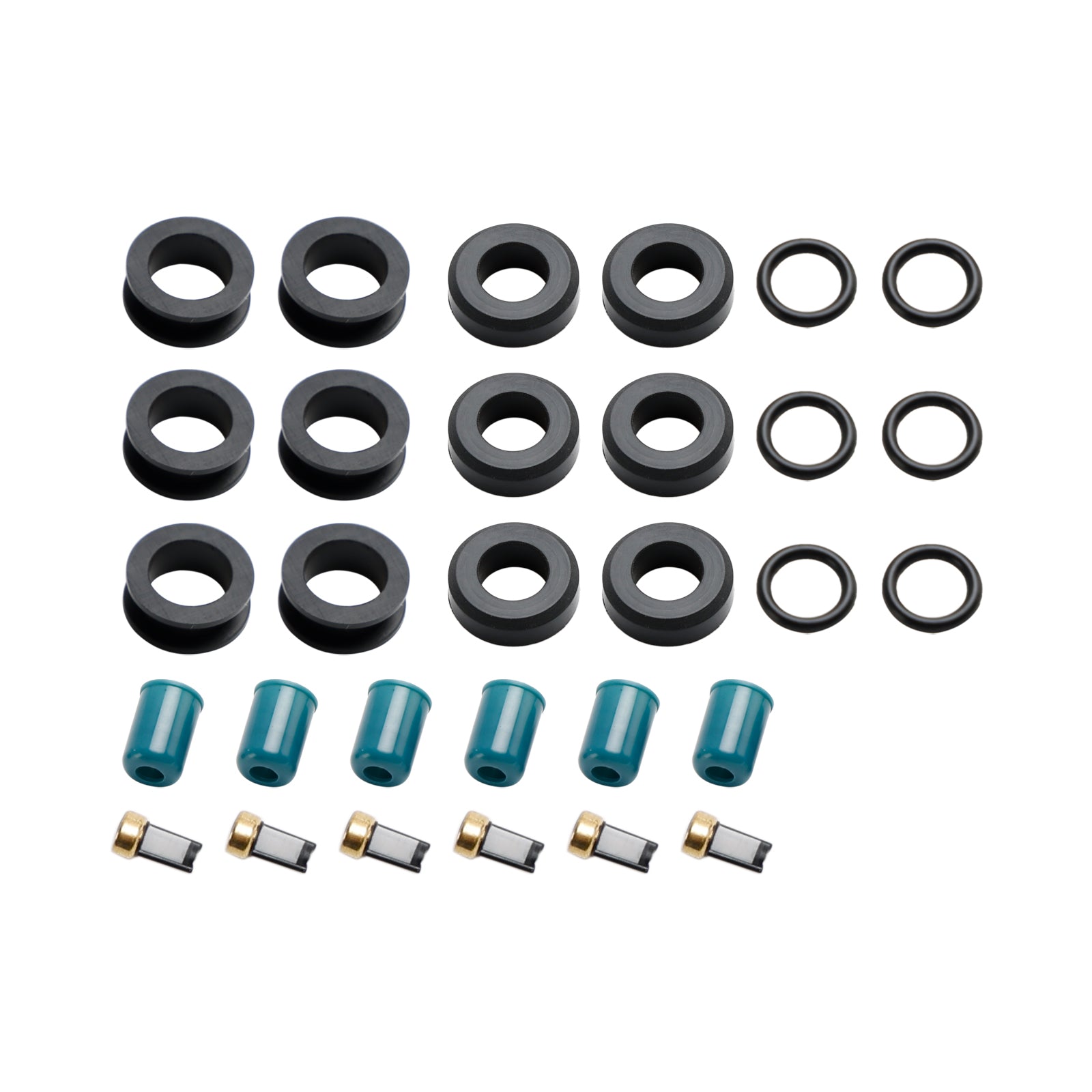 Fuel Injector Repair Seal Rebuild Kit Fit Toyota 3VZE 1988-1995 3.0L Truck