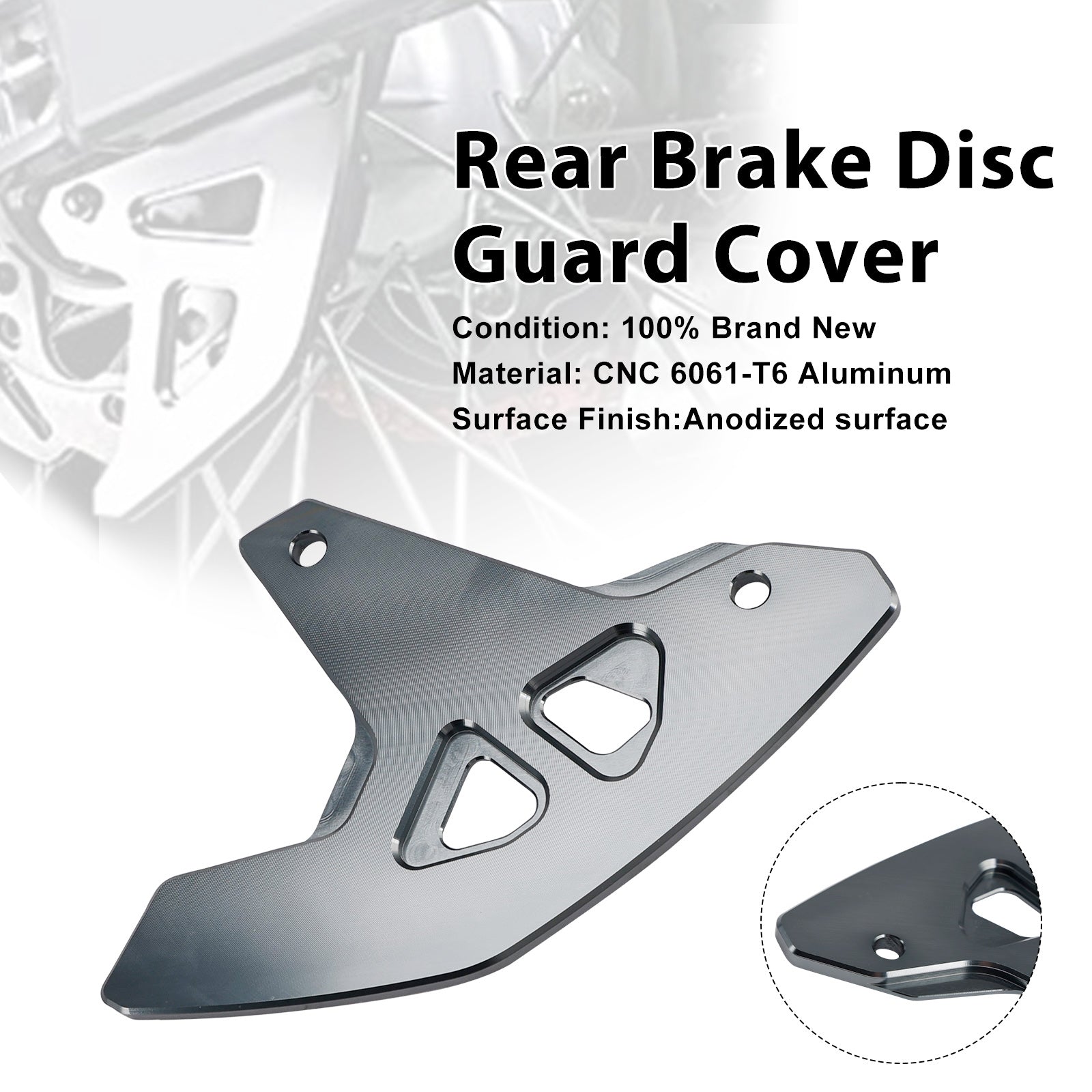 Rear Brake Disc Guard Cover For Suzuki DR-Z400SM 2000-2024 DRZ400/S/E