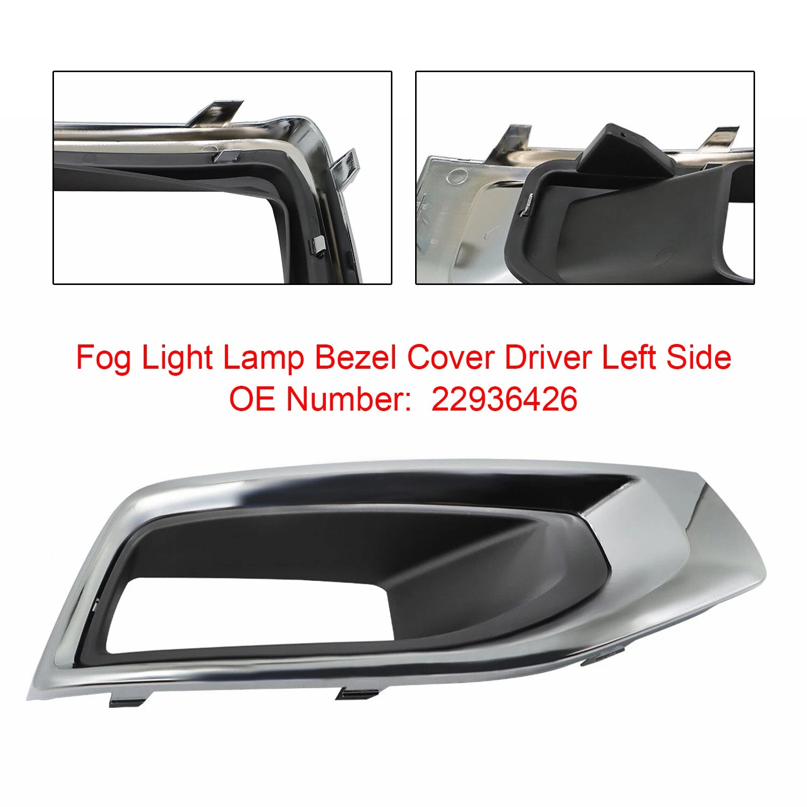 Fog Light Lamp Bezel Cover Driver Left Side 22936426 For GMC Yukon 2015-2020