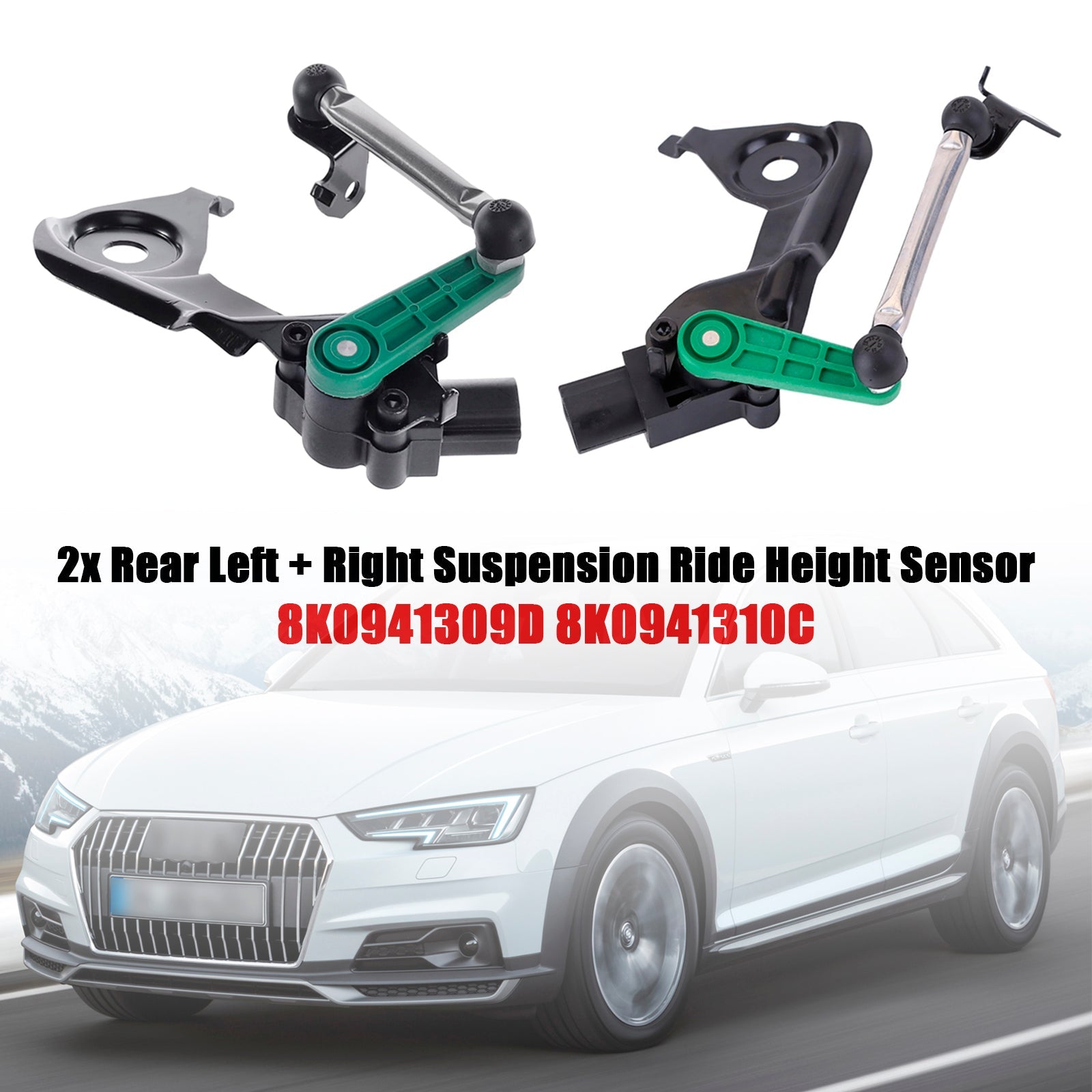 2x Suspension Ride Height Sensor 8K0941309D 8K0941310C For Audi A4 A5 2007-2015