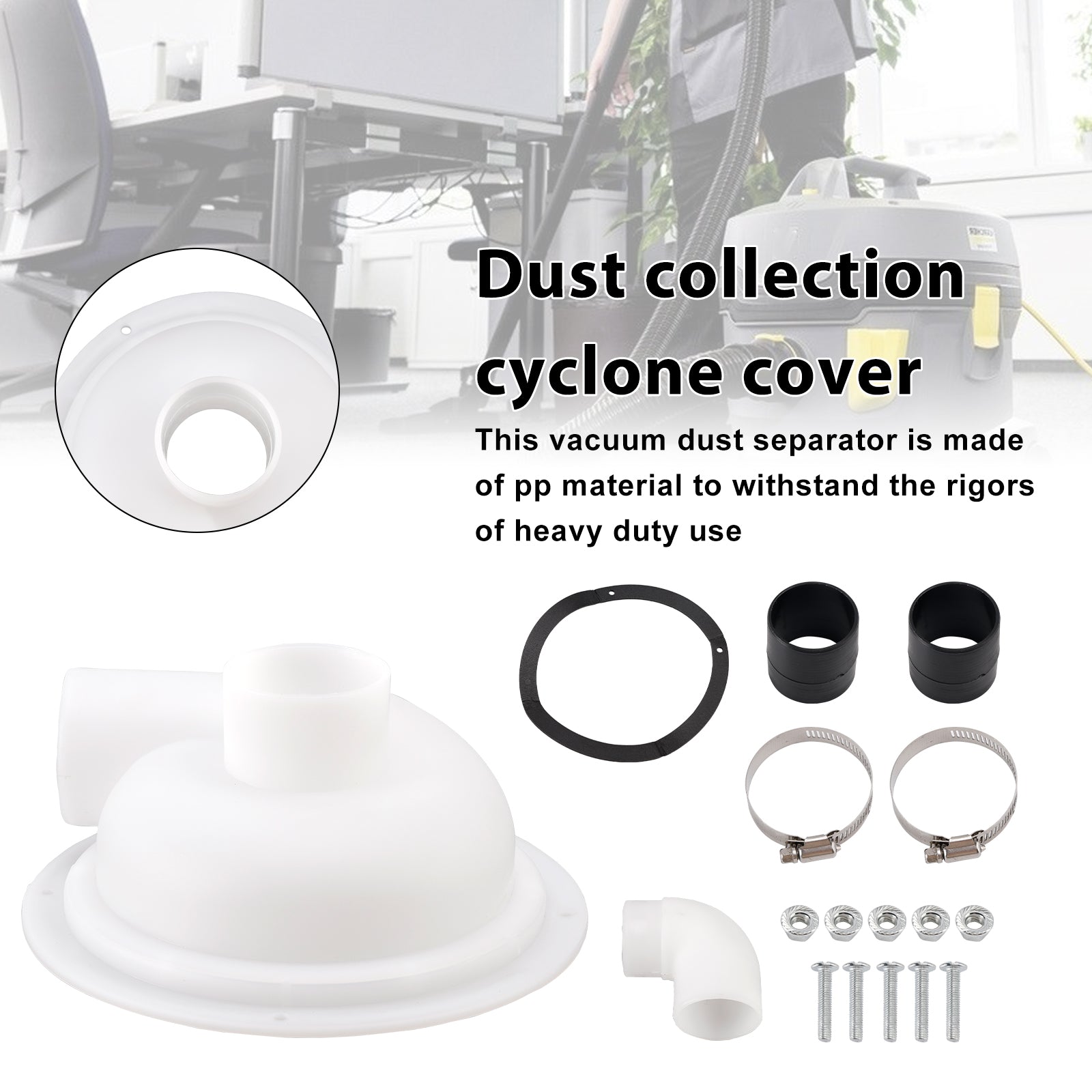 Dust Cyclone Separator Cover Attachment Chipboard Vacuum Cleaner Parts Plaster Vacuum Dust Separator Vacuum Cleaner Accessory