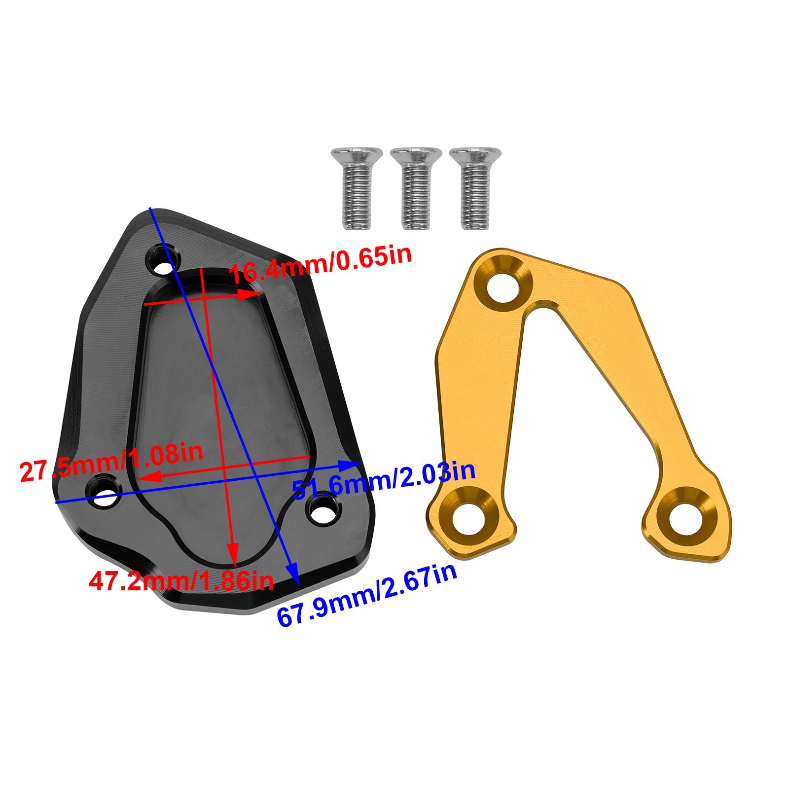 BMW S1000RR 2020+ Kickstand Enlarge Plate Pad