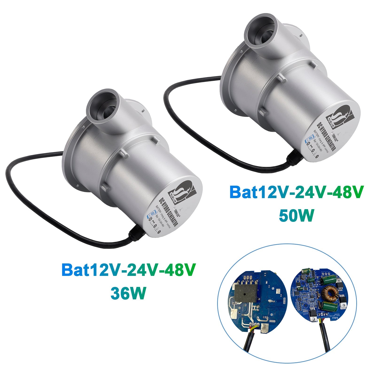 12/24/48V Water Flow Turbine Small Hydroelectric Generator Bat12V-24V-48V 36/50W