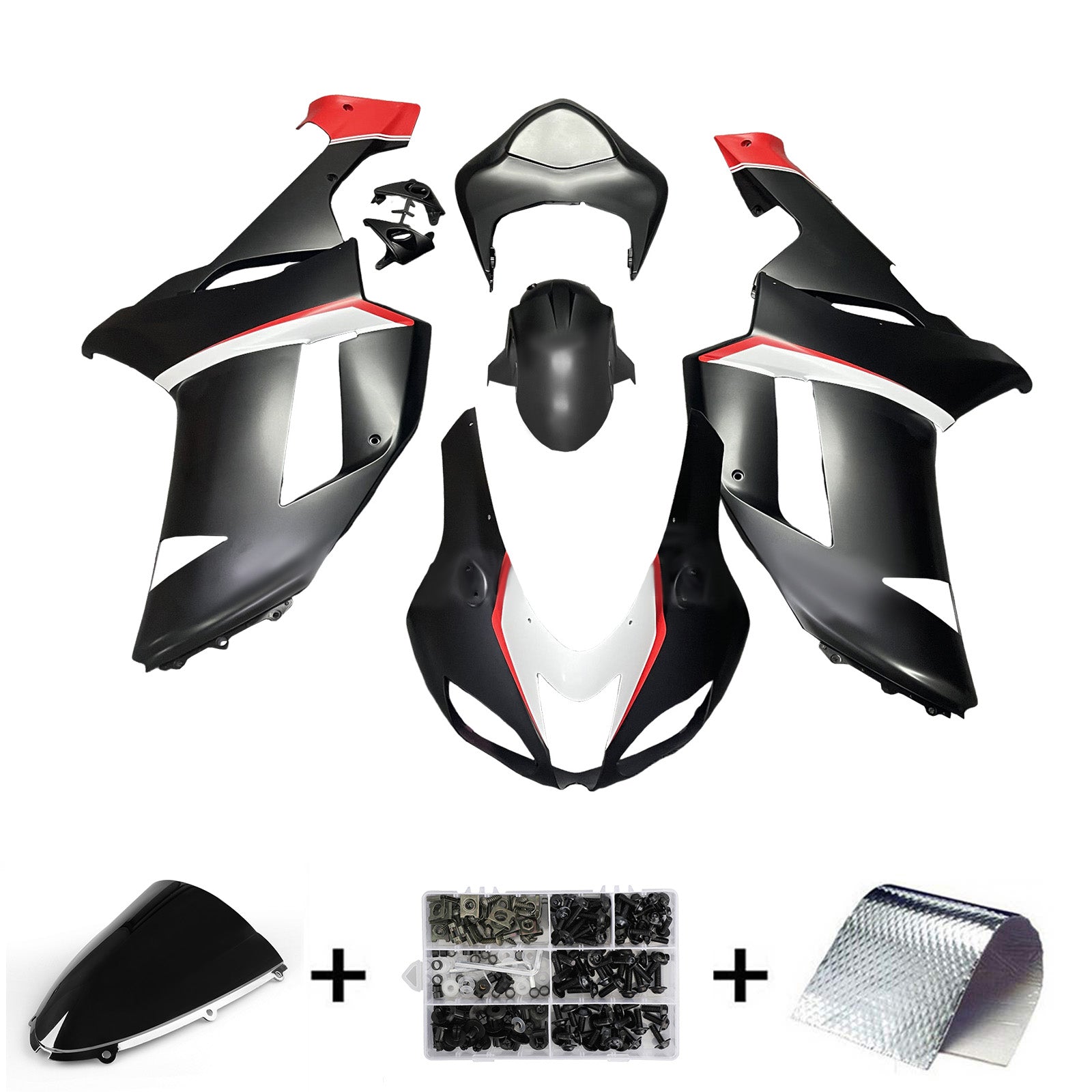 Injection Fairing Kit Bodywork Plastic ABS fit For Kawasaki ZX6R 636 2007-2008