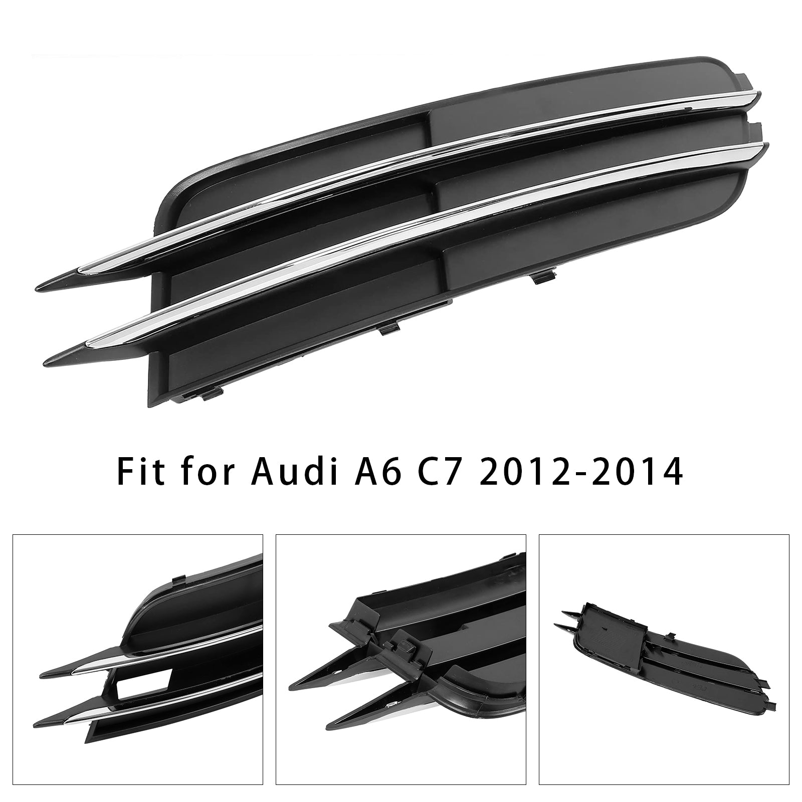 Front Right Side Bumper Grille Fog Light Grill 4G0807682 For Audi A6 C7 2011-2014