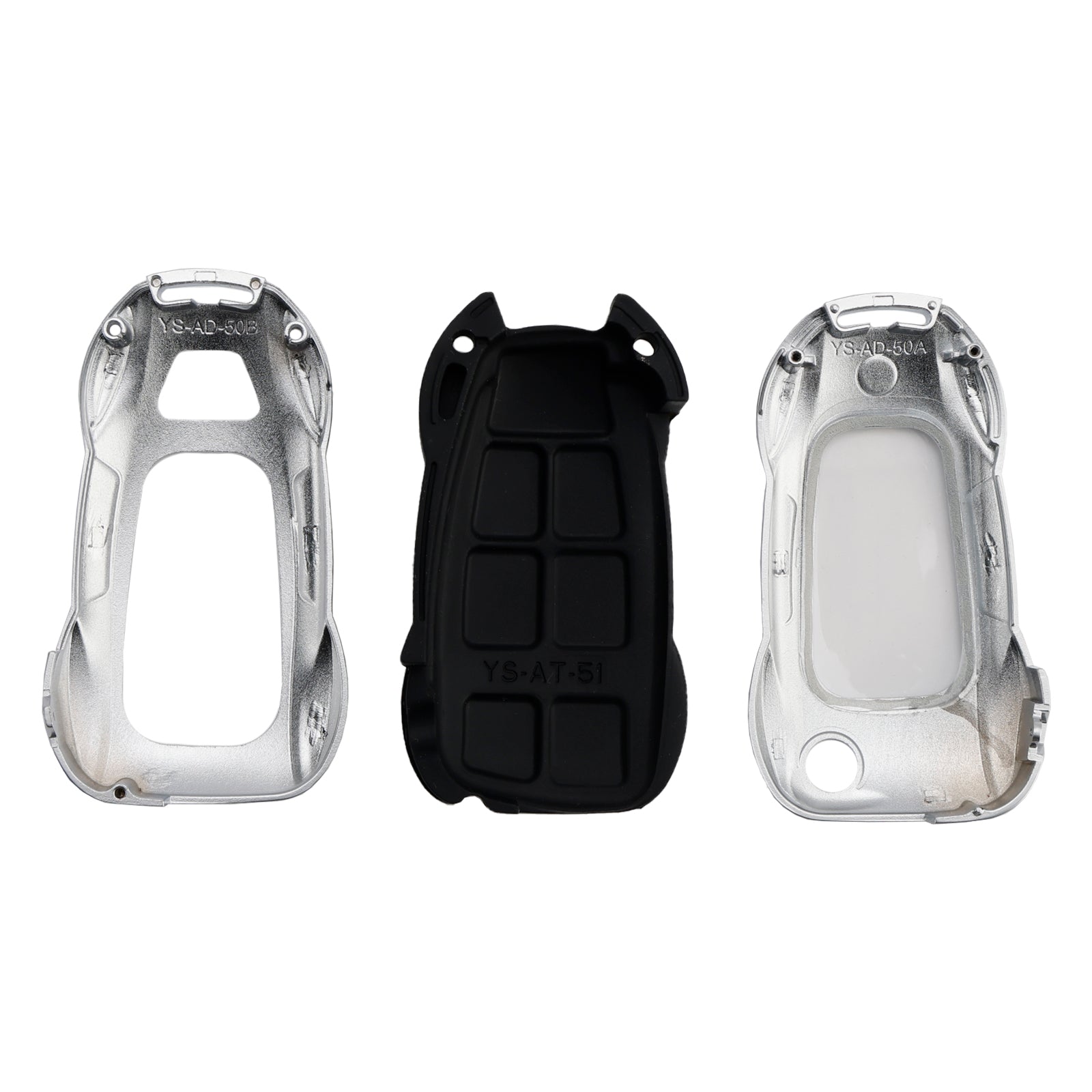 Audi A1 A3 S3 Leather Alloy Zinc Car Key Silvery Case Cover