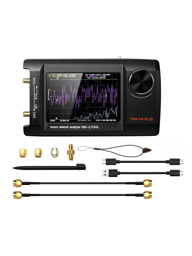 4Inch Upgraded NanoVNA Plus 50kHz-2.7GHz Handheld Vector Network Analyzer