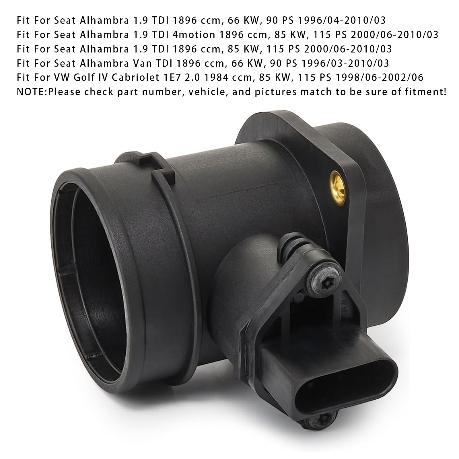 Mass Air Flow Meter Sensor For Audi A3 TT Volkswagen Cabriolet 06A906461C