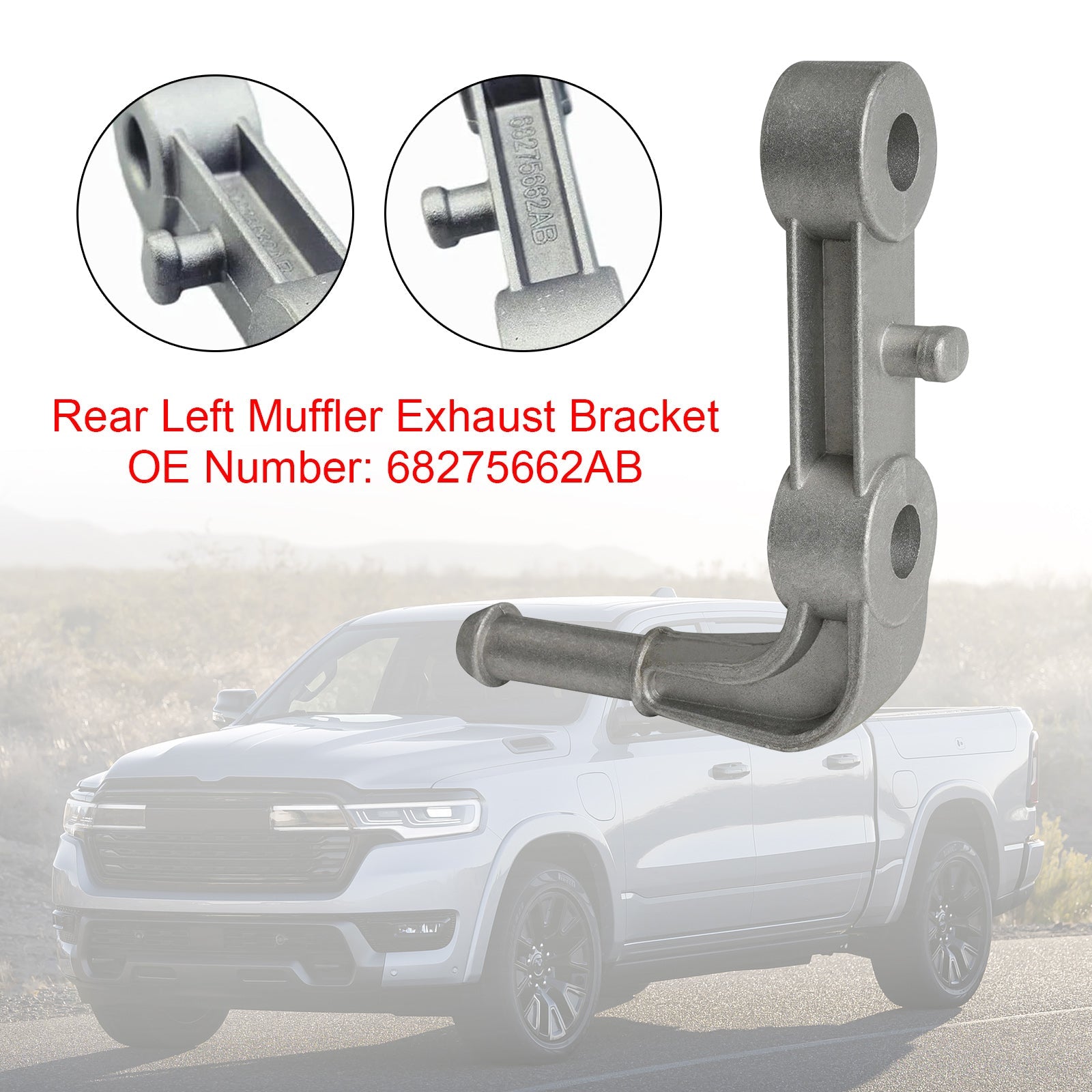 2019-2024 Ram 1500 5.7L 6.2L Rear Left Muffler Exhaust Bracket 68275662AB
