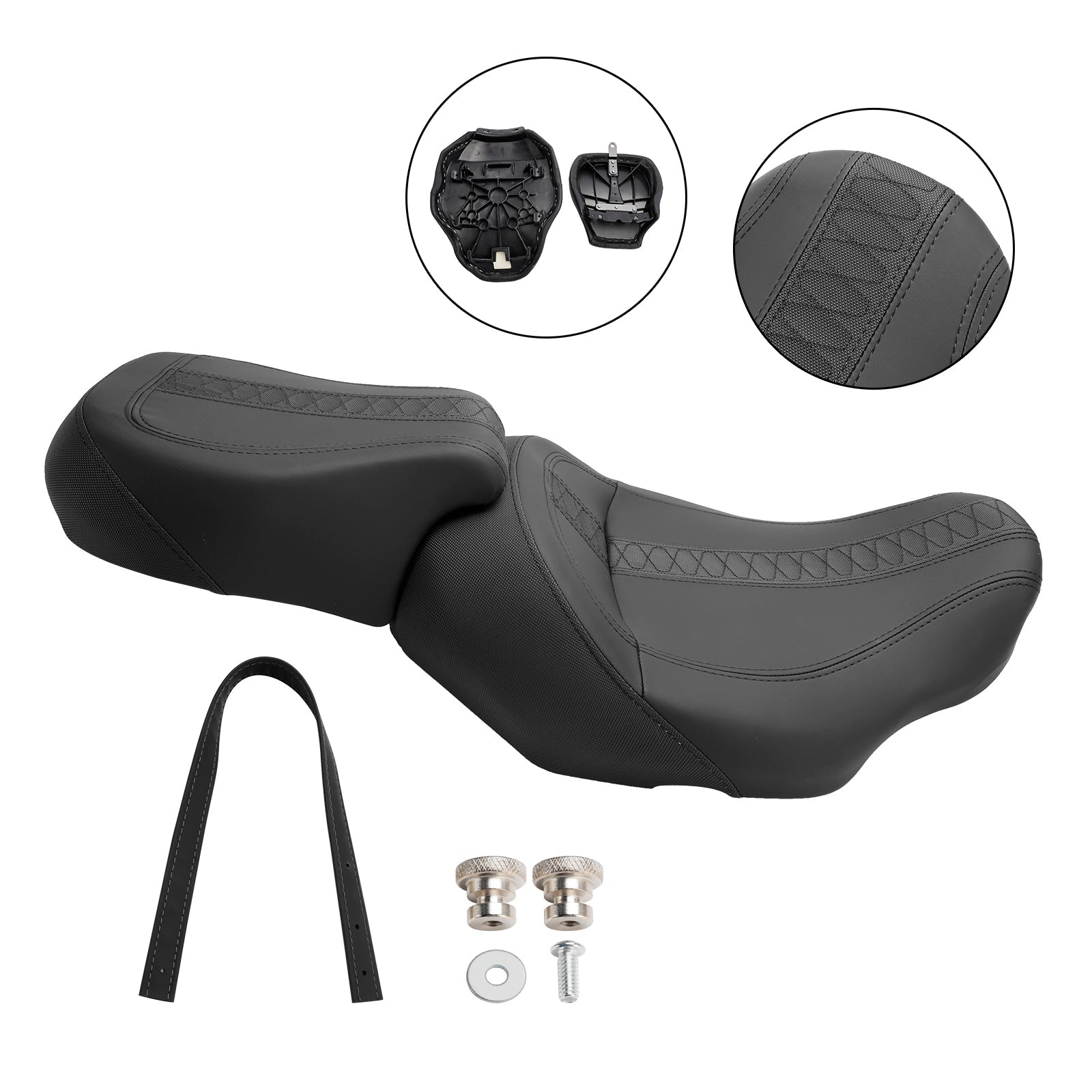 2023-2024 Touring Cvo Glide Rider Passenger Seat Front Rear Cushion