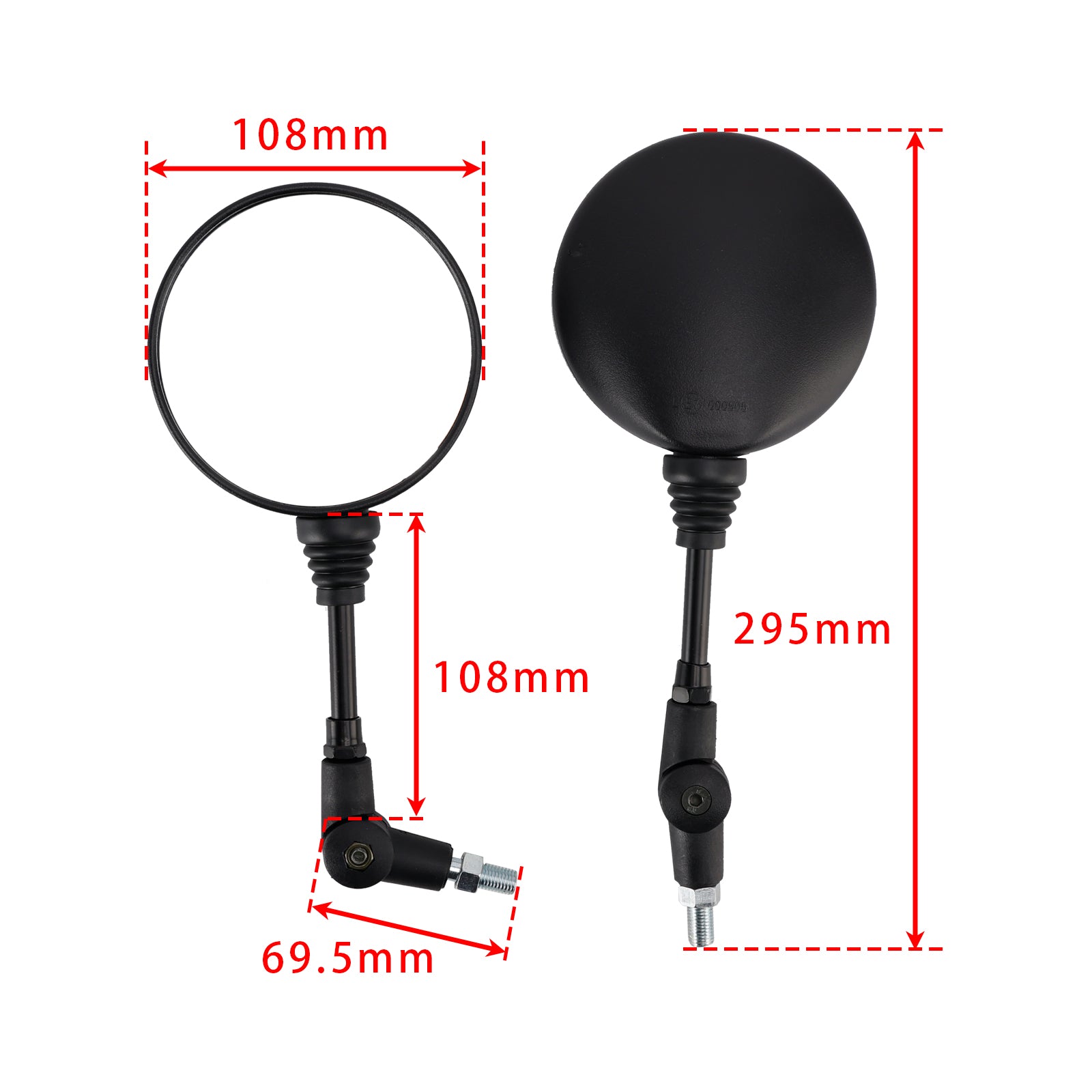 REARVIEW FOLDING MIRROR SET 10MM FOR HUSQVARNA 701 SUPERMOTO ENDURO 2016-2025